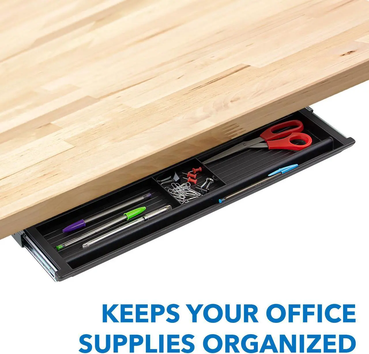 Alt view image 4 of 5 - Mount-It! Under Desk Slide Out Pencil Desk Drawer
