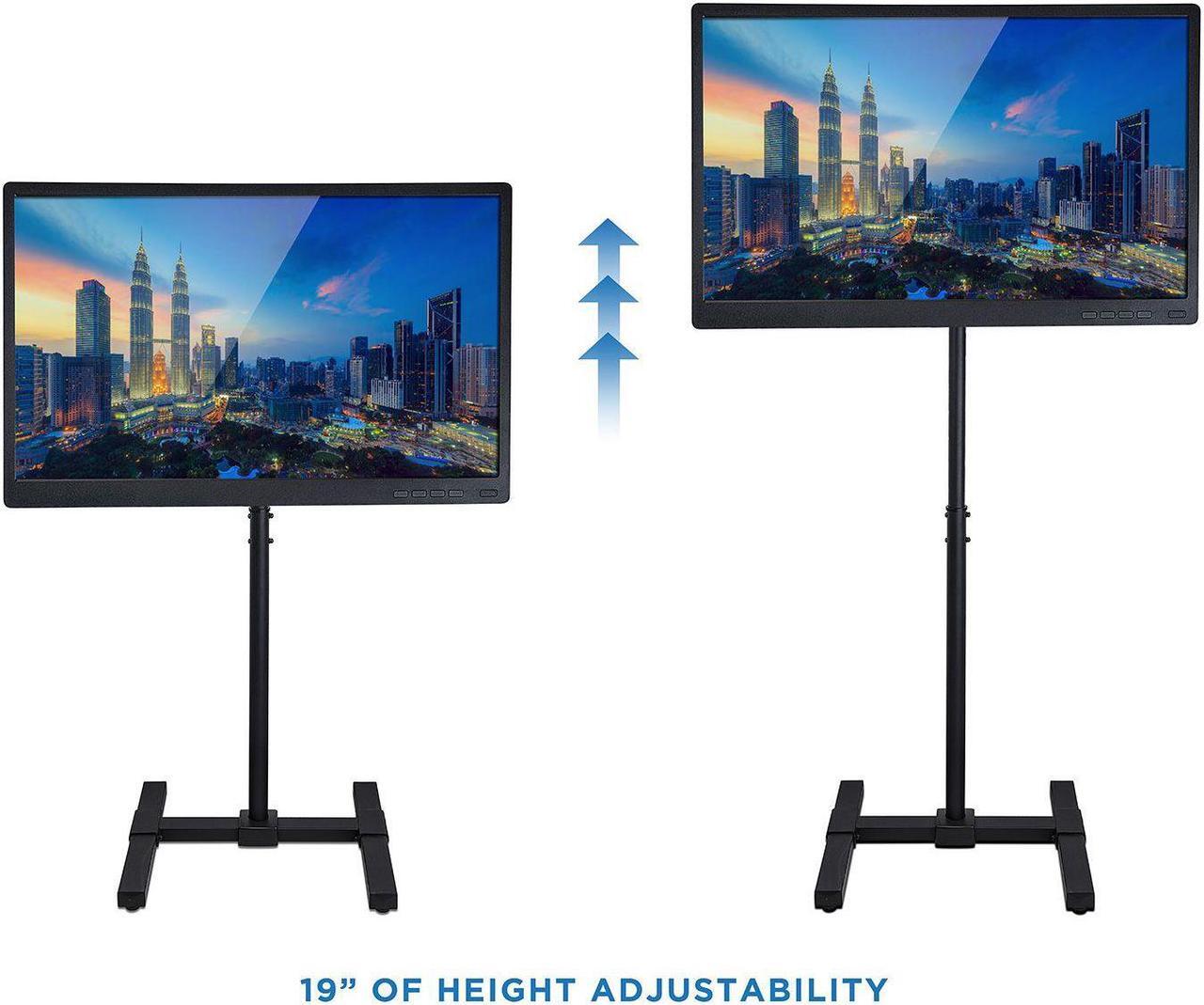 Alt view image 3 of 7 - Mount-It! Portable TV Stand Floor Standing | Fits 27-42 inch TVs | VESA 100 and 200