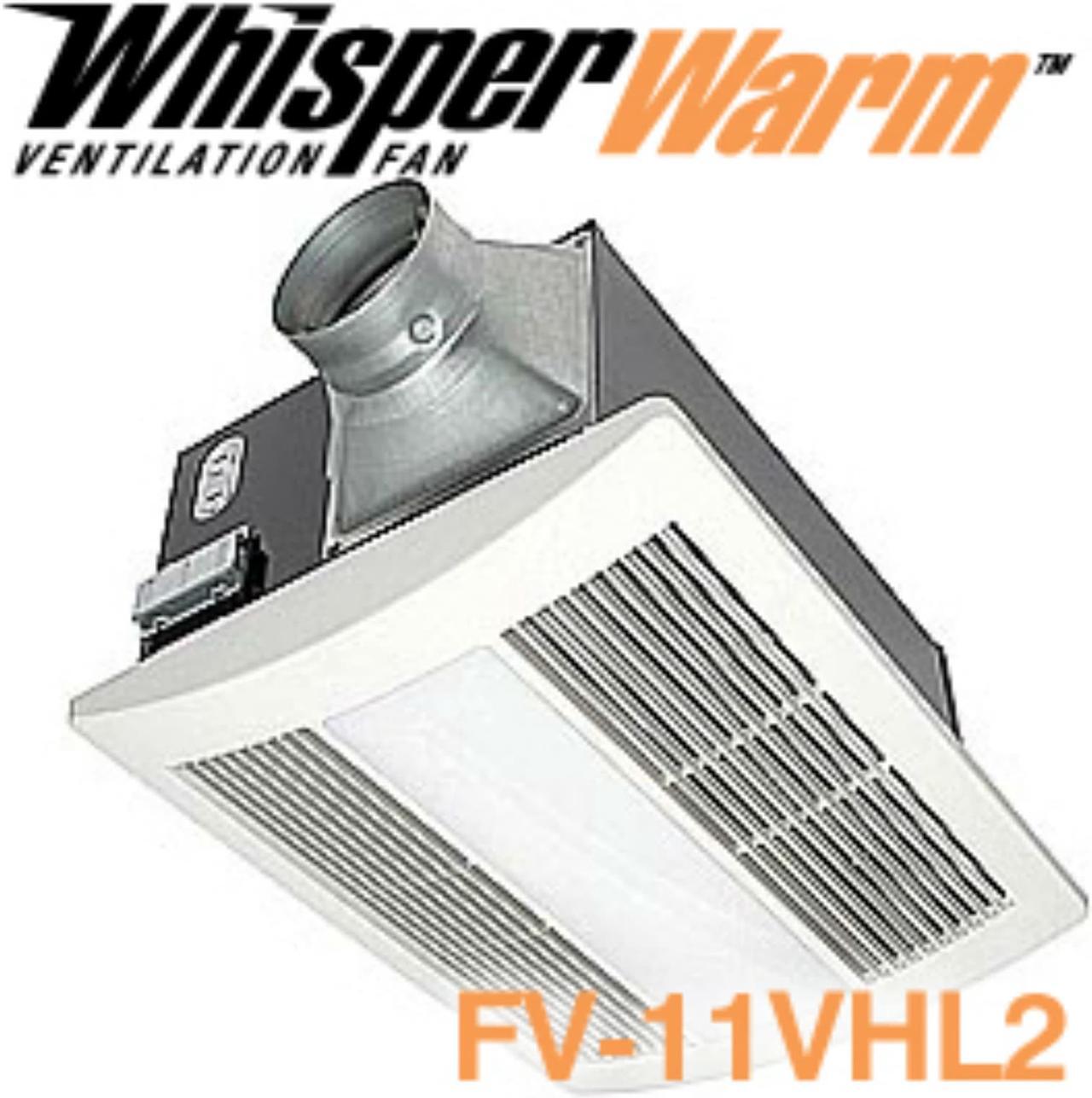 Alt view image 3 of 9 - Panasonic FV-11VHL2 WhisperWarm 110 CFM Ceiling Mounted Fan/Heat/Light/Night-Ligh