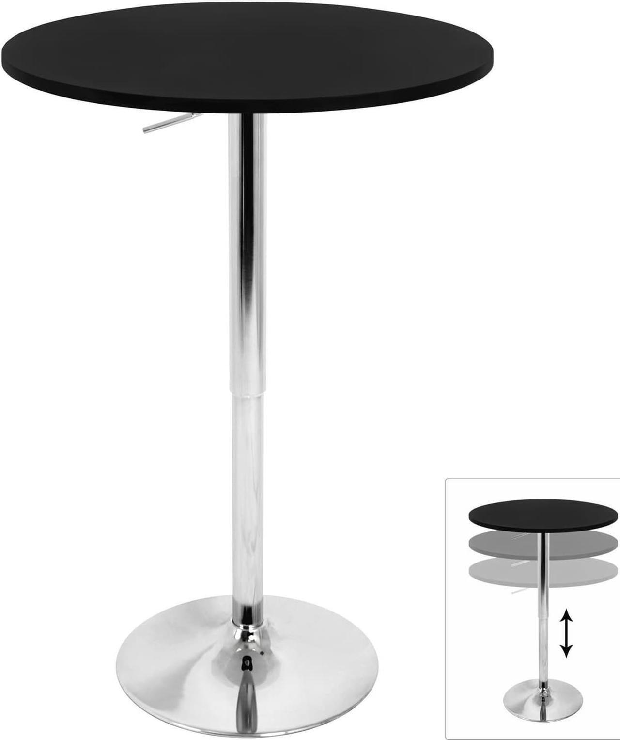 Alt view image 2 of 15 - LumiSource Adjustable Bar Table w/ Black Top BT-ADJ23TW BK