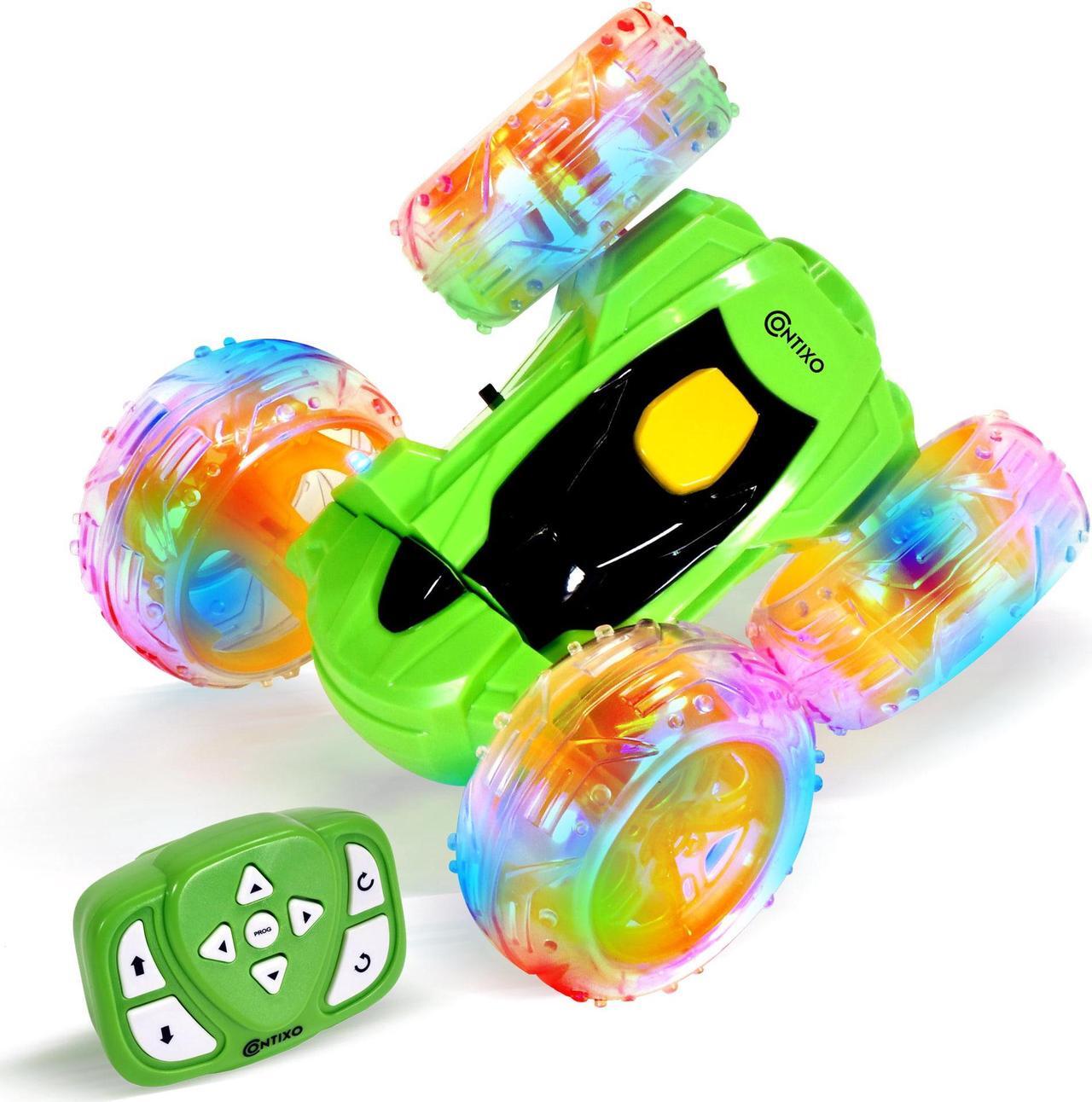 Main image of Contixo SC3 RC Car Stunt Racer, Wheels Flip & Rotate 360°, Fast Remote Control Toy Car for Kids, AWD, 2.4GHz, Rechargeable Battery, Lights Up - Green