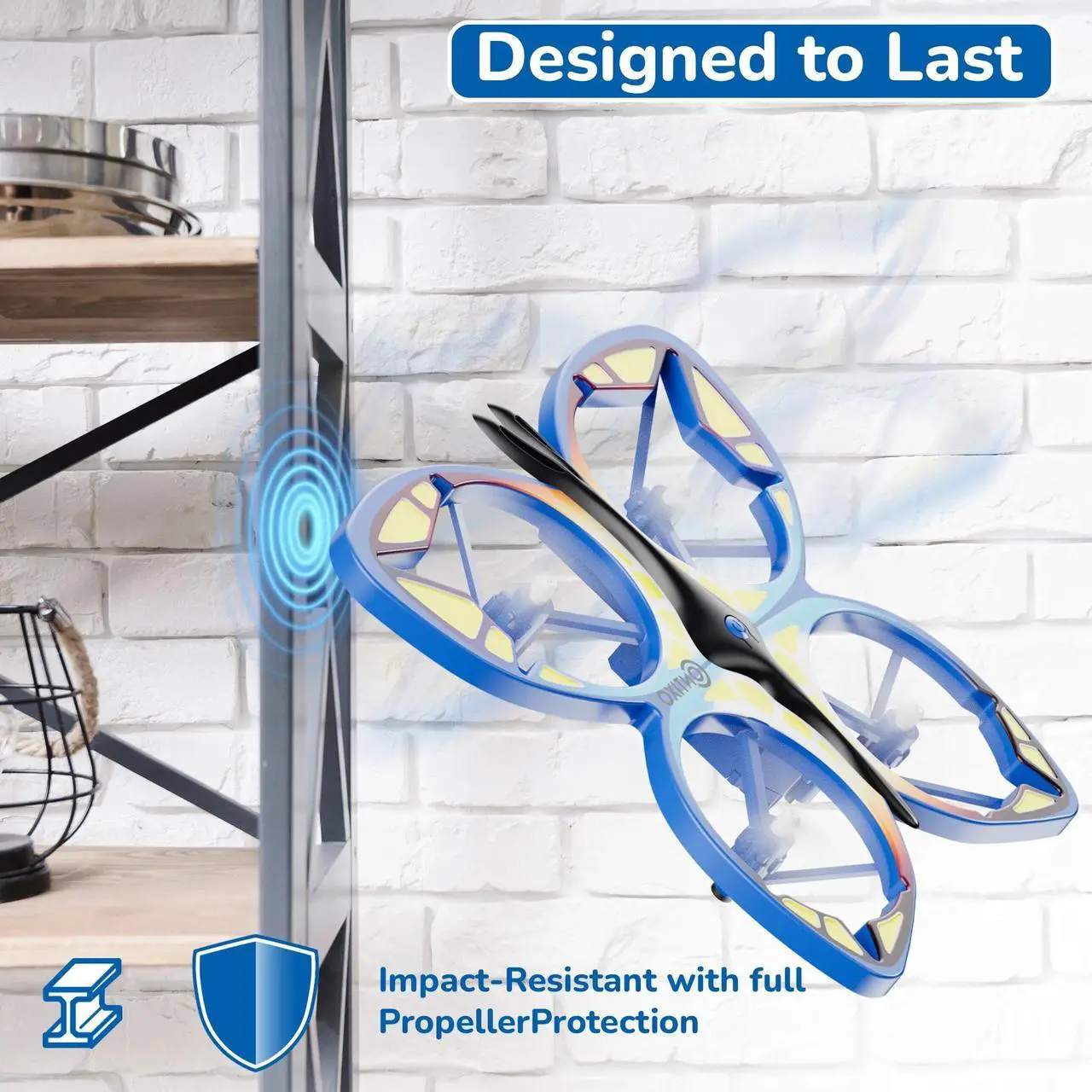 Alt view image 2 of 7 - Contixo TD2 Butterfly RC Drone Quadcopter with Remote Control and LED Lights features 3D Flip, 3 Speed Modes Drone, Headless Mode, Safe Toys Propeller Protection for Kids