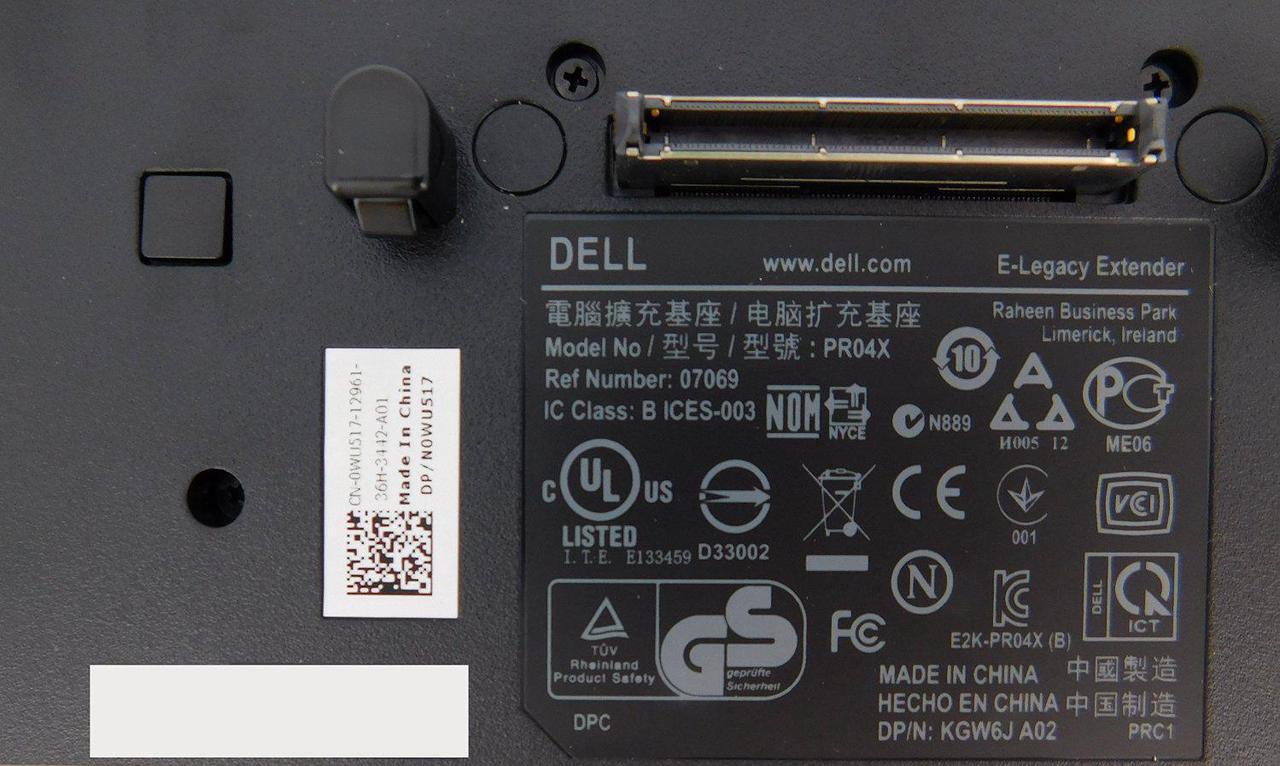 Alt view image 4 of 12 - Dell E-Series Legacy Extender Docking Station PR04X