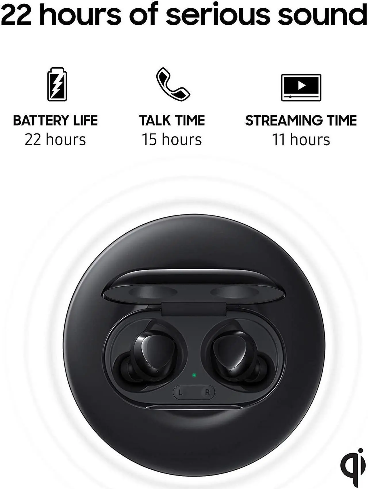 Alt view image 11 of 20 - Samsung Galaxy Buds+ True Wireless Bluetooth Earbud Headphones - Black