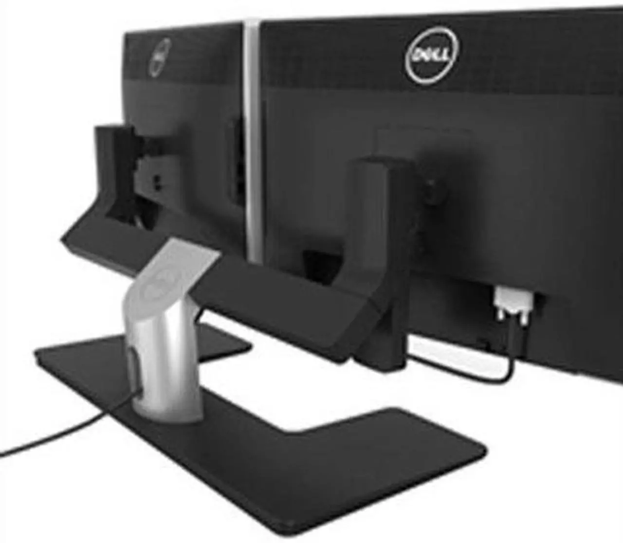 Main image of Dell - 5TPP7 - Dell MDS14 Monitor Stand - Up to 24 Screen Support - 14.30 lb Load Capacity - 8.5 Height x 20.1 Width x 31.1 Depth - Desktop - Metal - Black