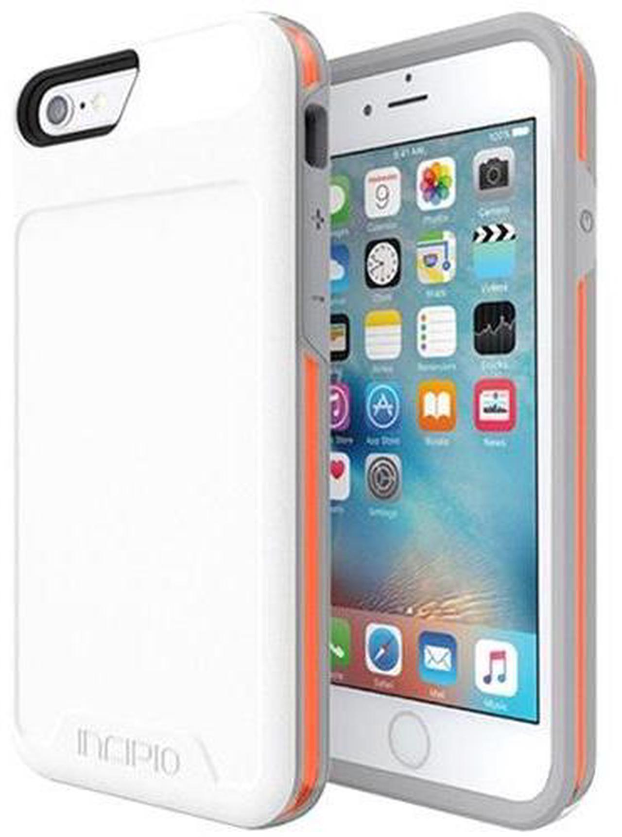 Alt view image 3 of 7 - Incipio [Performance] Series Level 4 Carrying Case (Holster) for iPhone 6, iPhone 6S - White, Orange