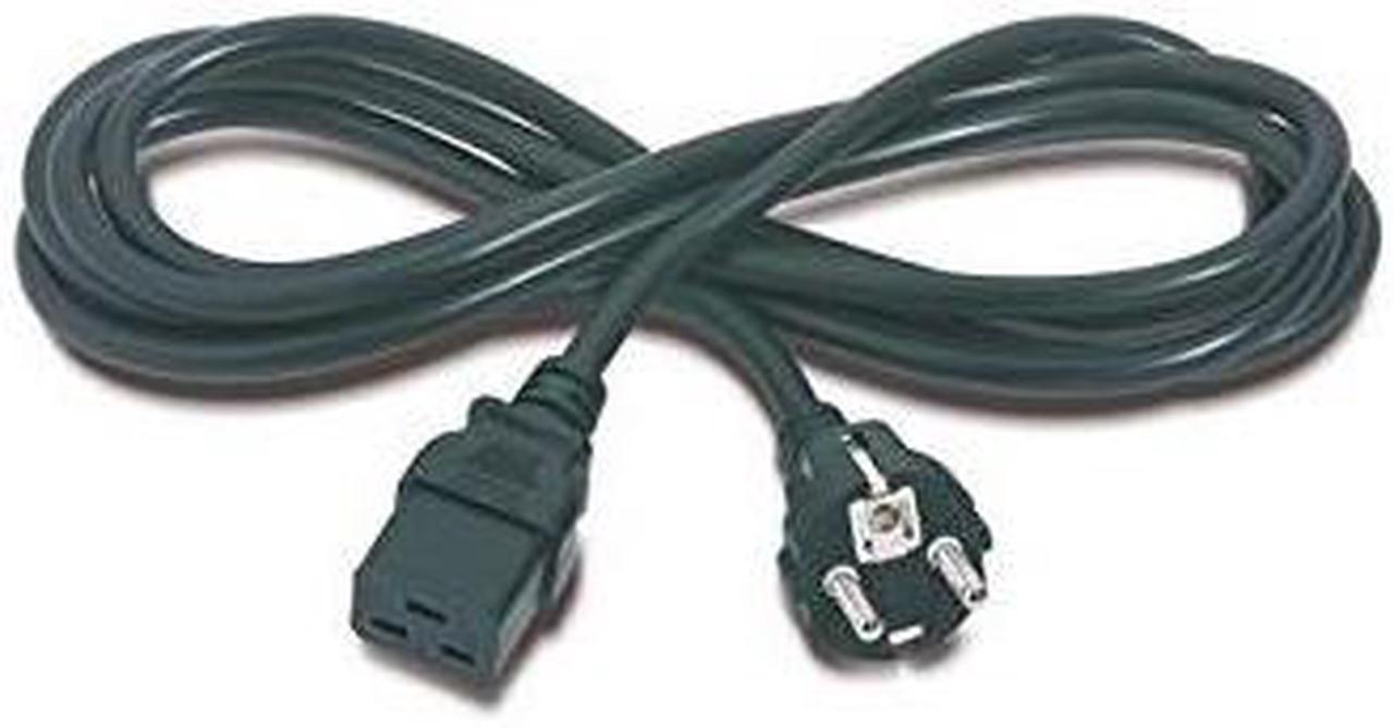 Power Cord, C19 to Schuko CEE 7, 8.2Ft, 16A