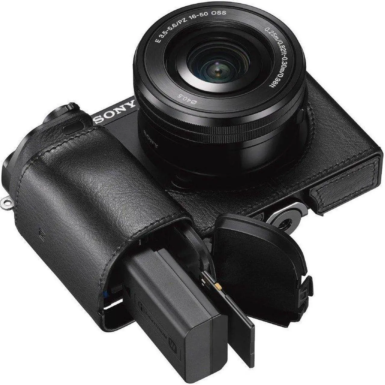 Alt view image 9 of 12 - Sony LCS-EBE Just-Fit Body Case for Alpha A6000 Camera, Black