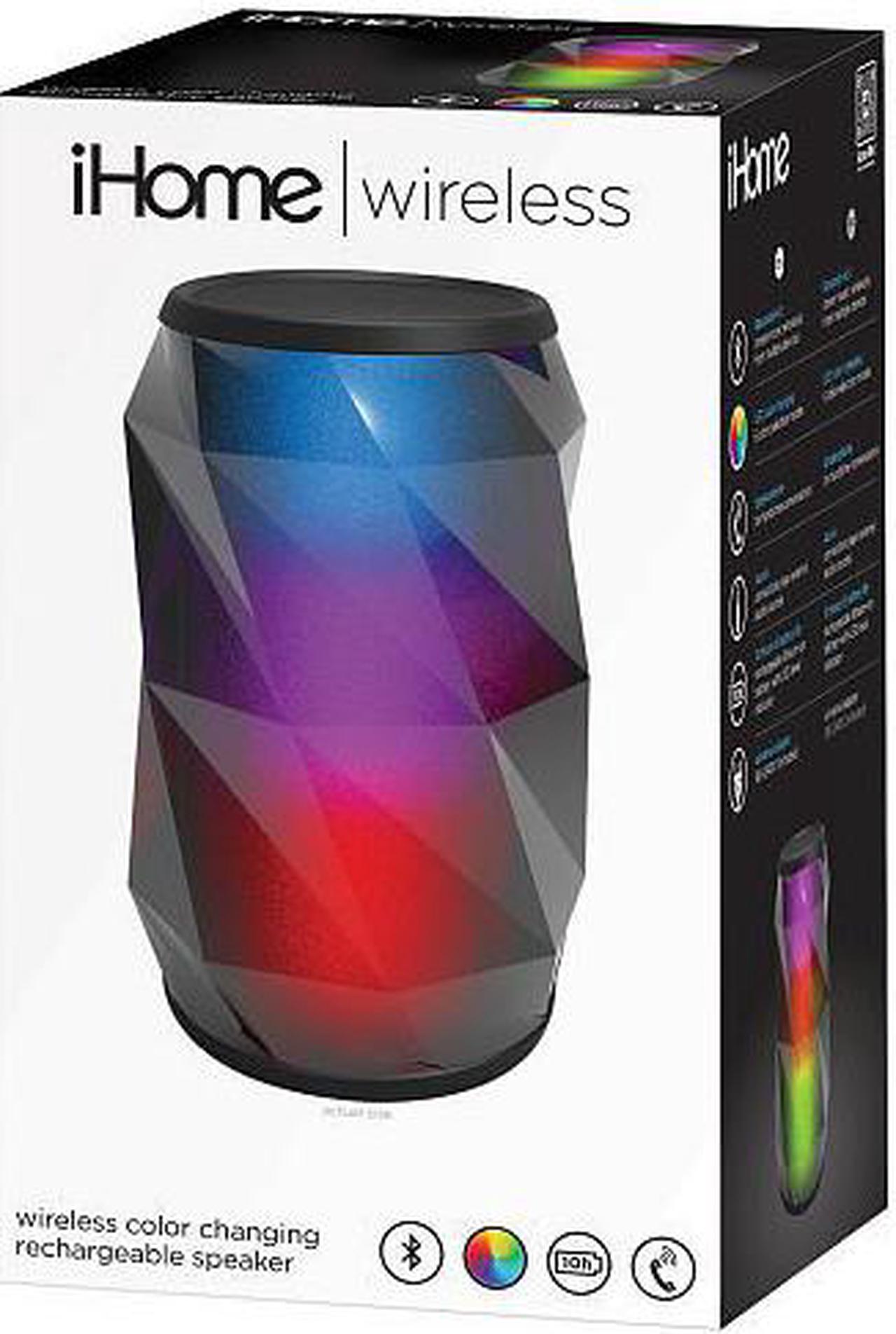 Alt view image 3 of 14 - iHome iBT74 Color Changing Rechargeable Speaker With Bluetooth (Black)
