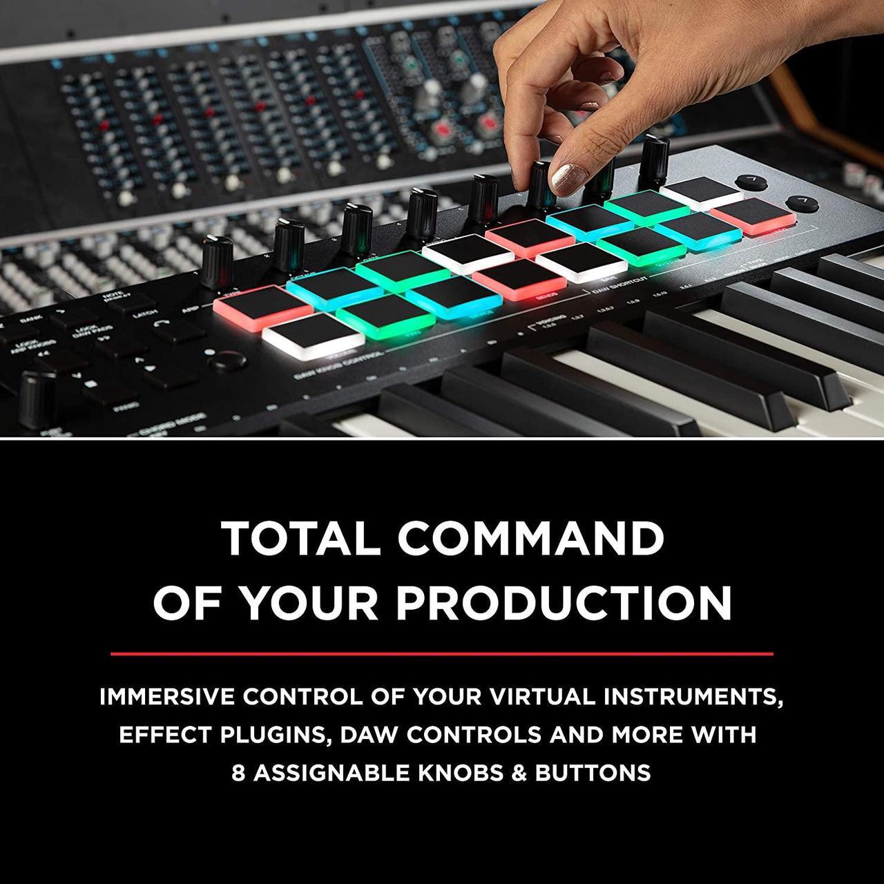 Alt view image 2 of 3 - M-Audio Oxygen Pro 25 - 25 Key USB MIDI Keyboard Controller With Beat Pads, MIDI assignable Knobs & Buttons and Software Suite Included