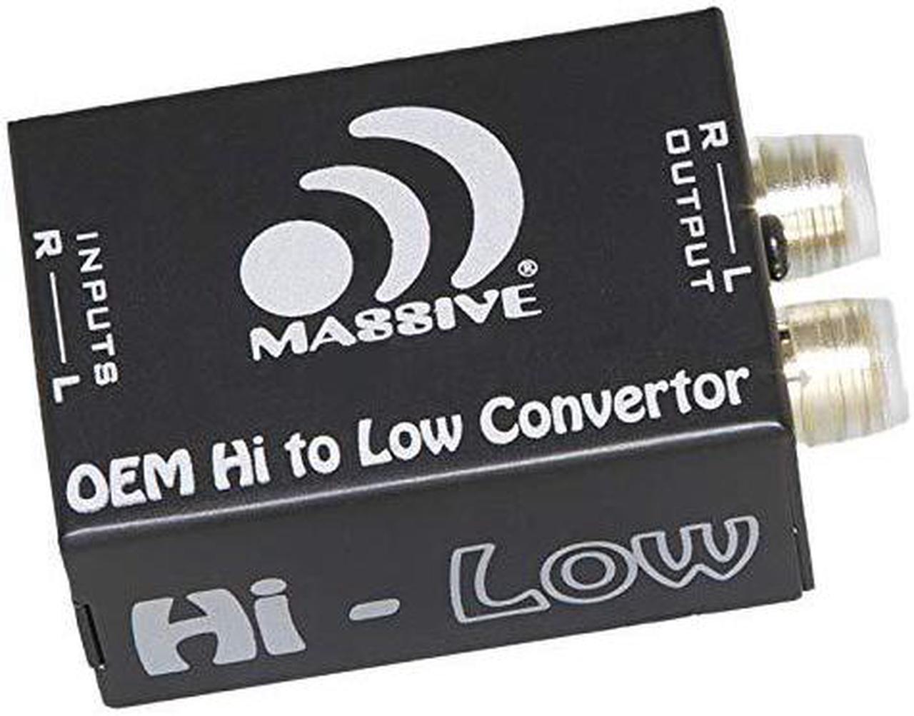 Alt view image 3 of 6 - massive audio hilow  car audio high level speaker signal to low level rca converter, high to low level signal
