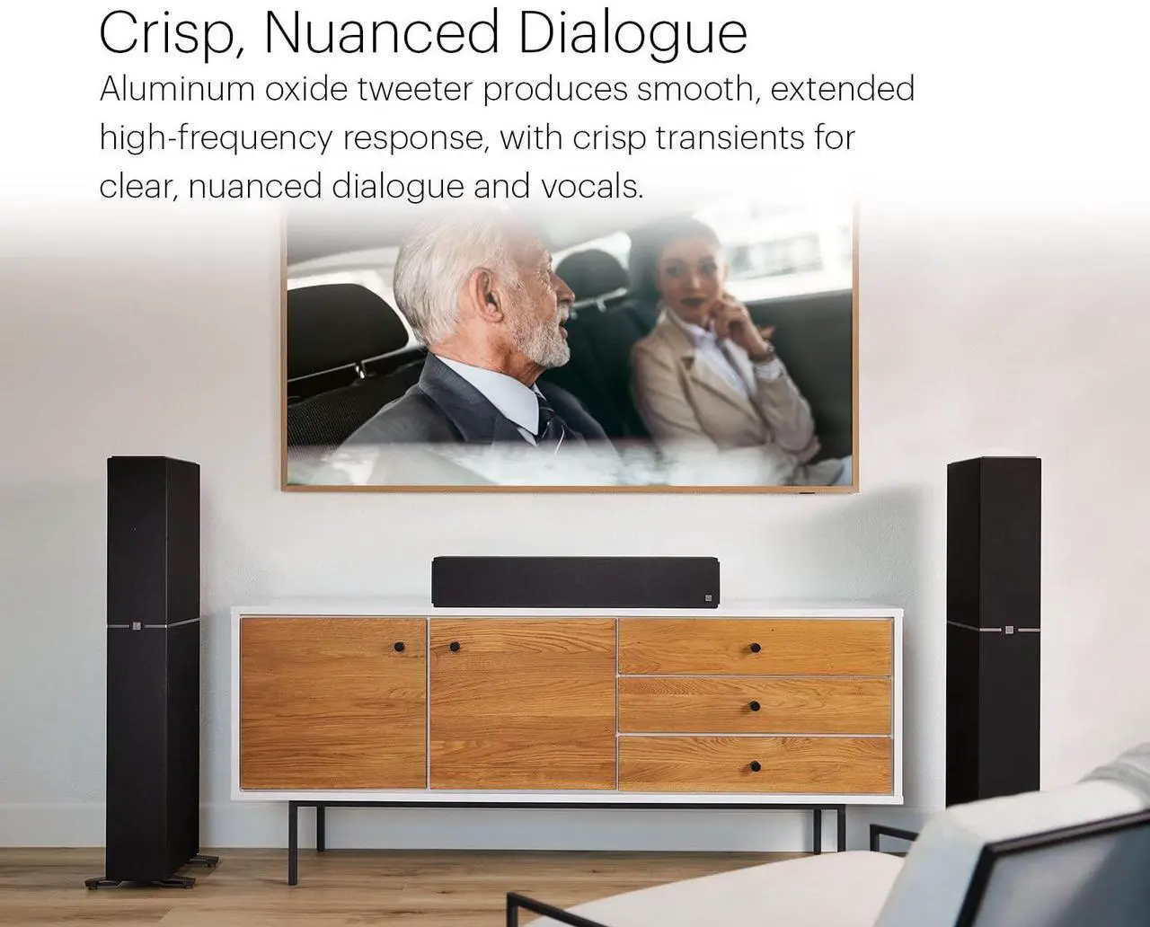 Alt view image 2 of 7 - Definitive Technology Dymension DM20 Slim Center Channel Speaker, 5-Driver Array - (4) 4" Midrange Woofers & (1) 1" Tweeter, for Dymension Series Home Speakers, Immersive Home Theater Audio, Black