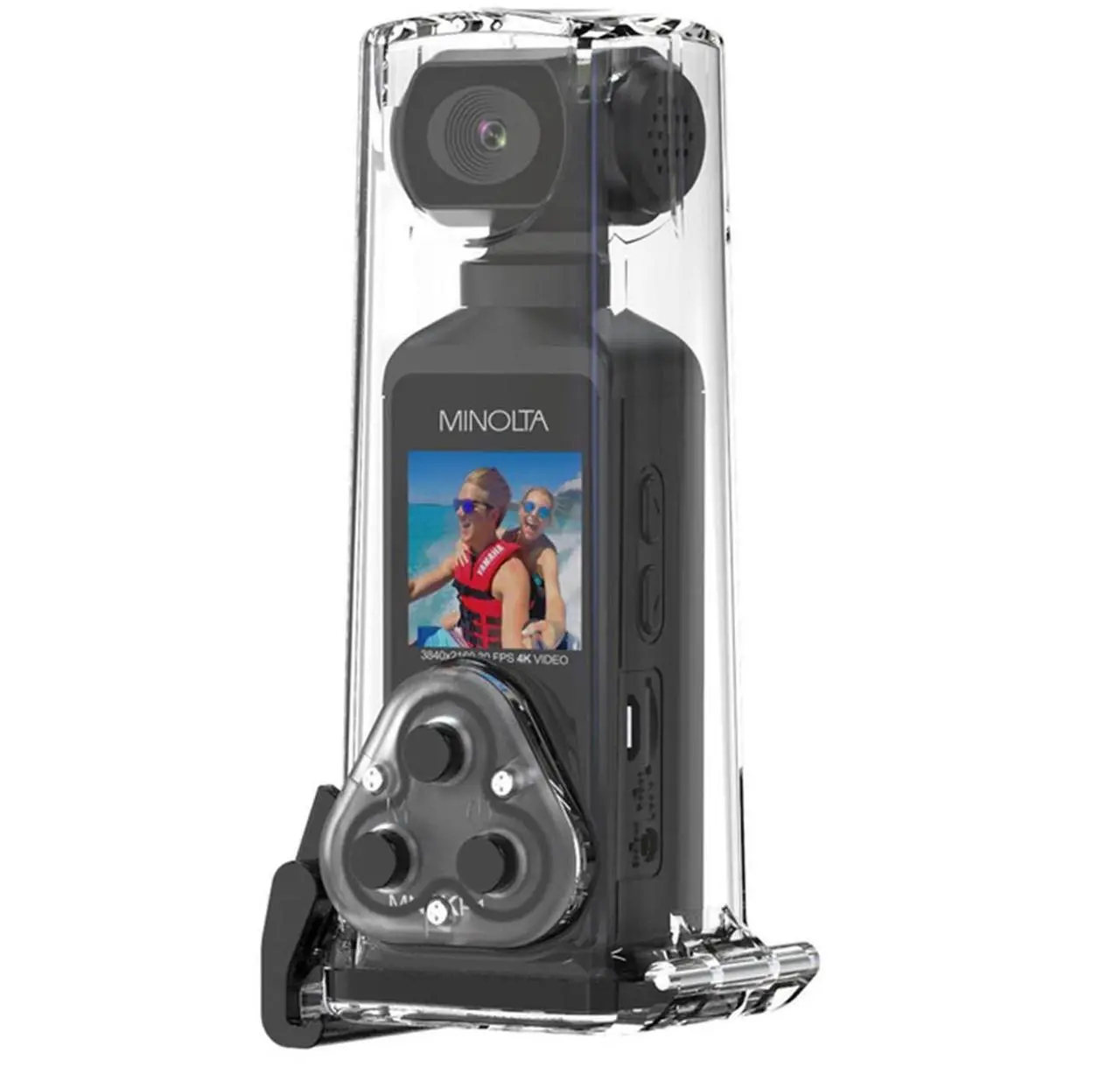 Alt view image 9 of 13 - Minolta MN4KP1 4K Ultra HD Wi-Fi Enabled Pocket Camcorder, Black