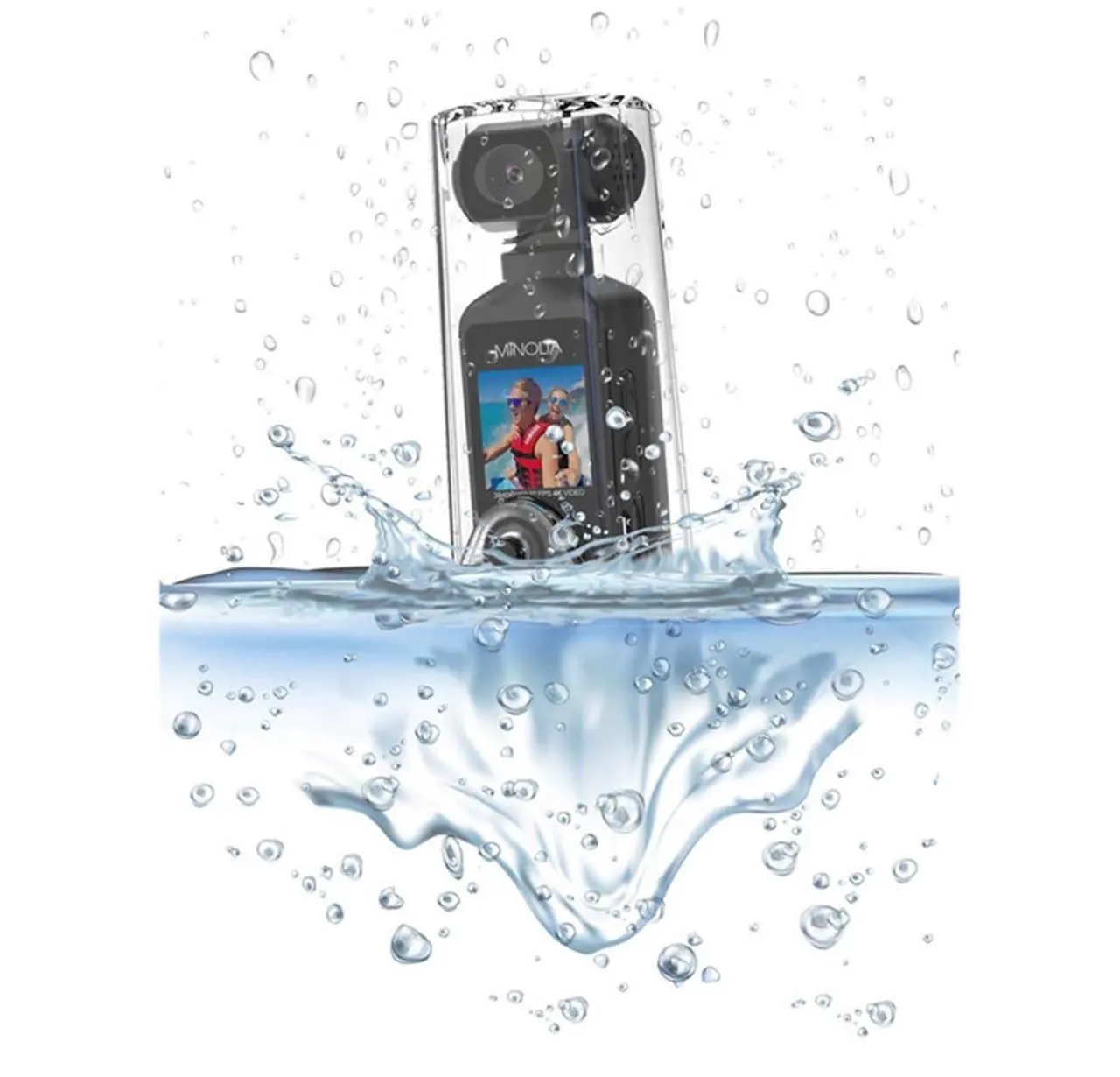 Alt view image 10 of 13 - Minolta MN4KP1 4K Ultra HD Wi-Fi Enabled Pocket Camcorder, Black