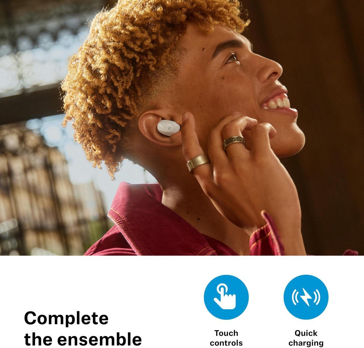 Alt view image 6 of 7 - Sennheiser ACCENTUM True Wireless Earbuds - Crystal-Clear Sound with Hybrid ANC  Ergonomic Design  28-Hour Battery Life  Touch Interface and Dual Mic Call Quality - Black