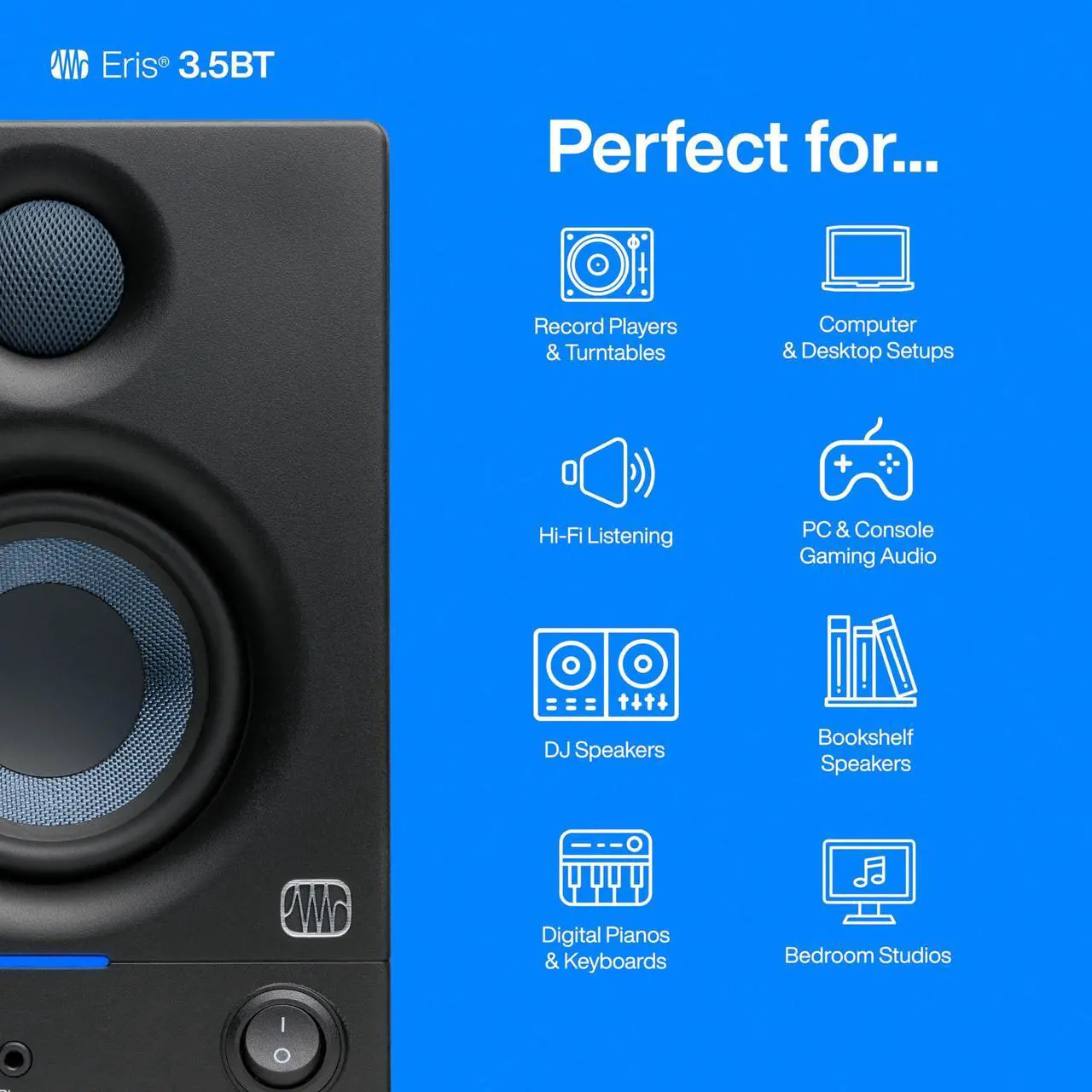 Alt view image 19 of 20 - PreSonus Eris 3.5BT 3.5-Inch Media Reference Monitor with Bluetooth Connectivity