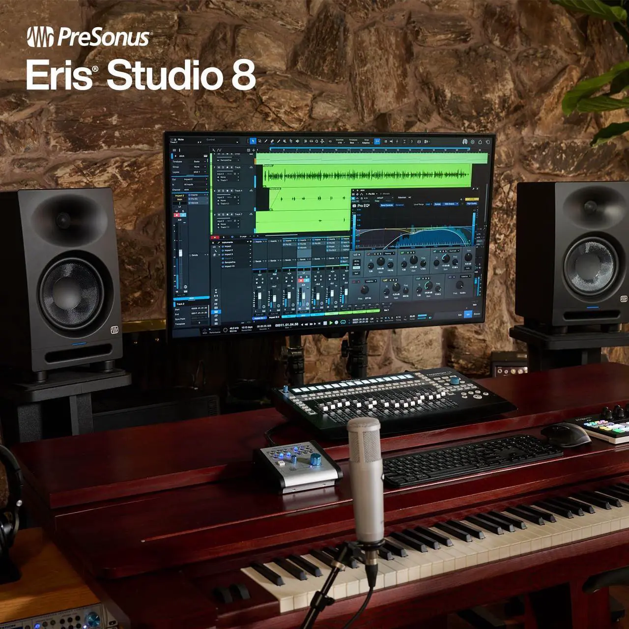 Alt view image 17 of 20 - Presonus Eris Studio 8 8-inch Active Studio Monitor with EBM Waveguide