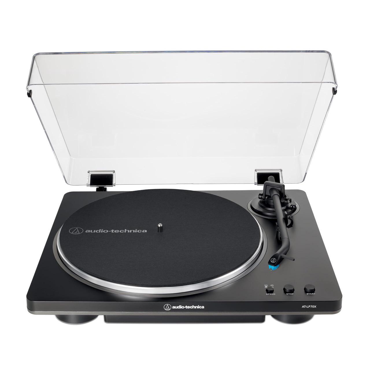 Alt view image 7 of 12 - Audio Technica AT-LP70X-BG Automatic Belt Drive Turntable - Black/Gray (2024)
