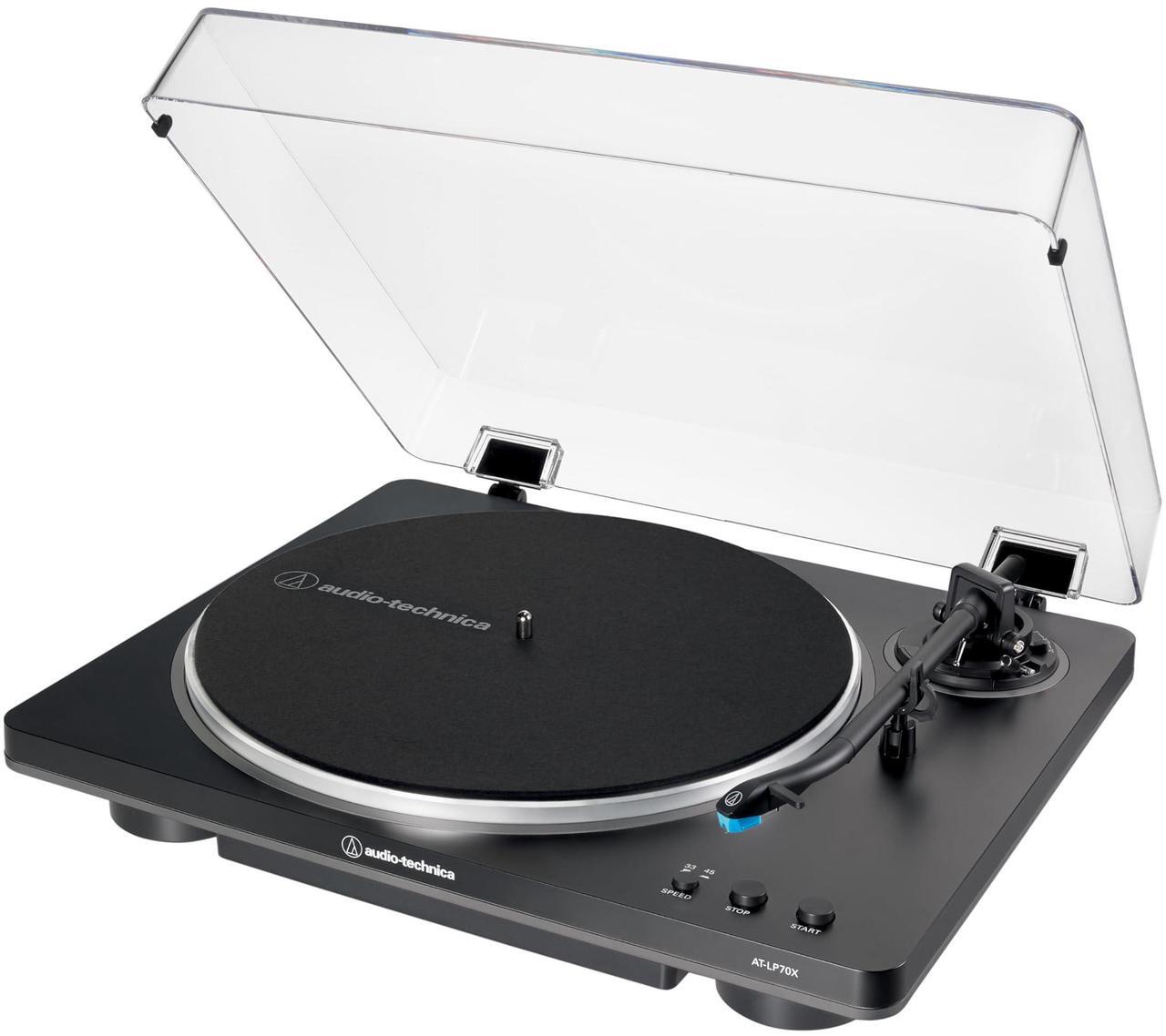 Alt view image 8 of 12 - Audio Technica AT-LP70X-BG Automatic Belt Drive Turntable - Black/Gray (2024)