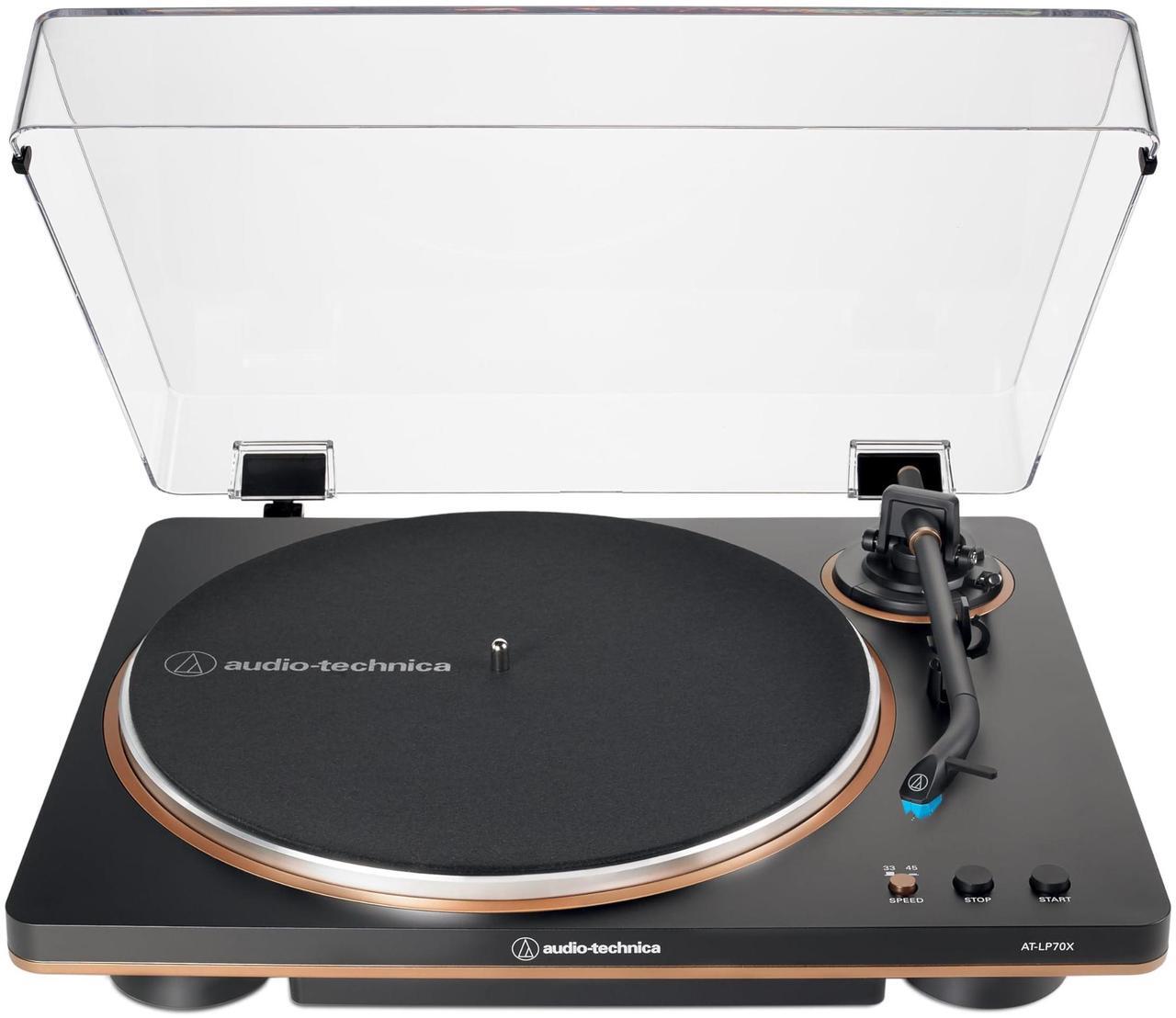 Alt view image 7 of 20 - Audio Technica AT-LP70X-BZ Automatic Belt Drive Turntable - Black/Bronze (2024)
