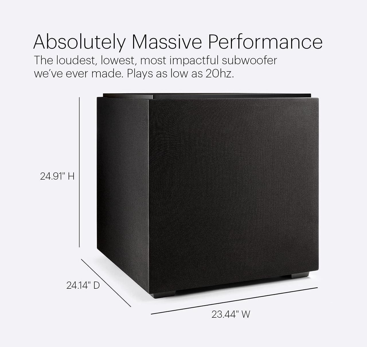 Alt view image 3 of 5 - Definitive Technology Descend DN15 15" Subwoofer - New 3XR Architecture and Intelligent Phase Control, 1500W Peak Class H Amplifier & (2) Pressure-Coupled 15" Bass Radiators