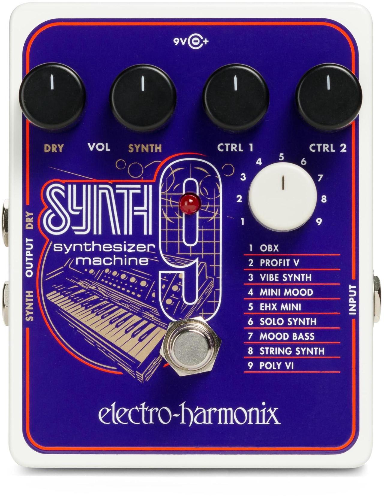 Alt view image 12 of 16 - Electro-Harmonix SYNTH9 Synthesizer Machine Guitar Effects Pedal