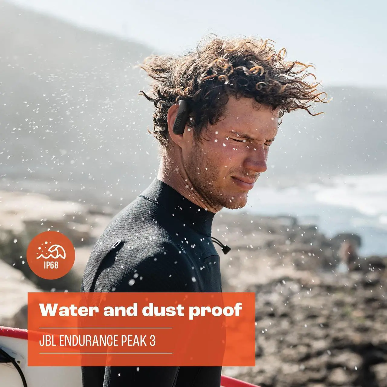 Alt view image 9 of 13 - JBL ENDURPEAK3BK Endurance Peak 3 True Wireless Active Earbuds - Black