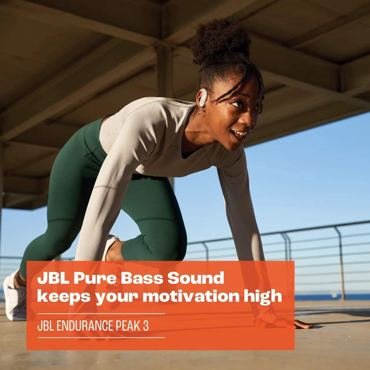 Alt view image 11 of 13 - JBL ENDURPEAK3BK Endurance Peak 3 True Wireless Active Earbuds - Black