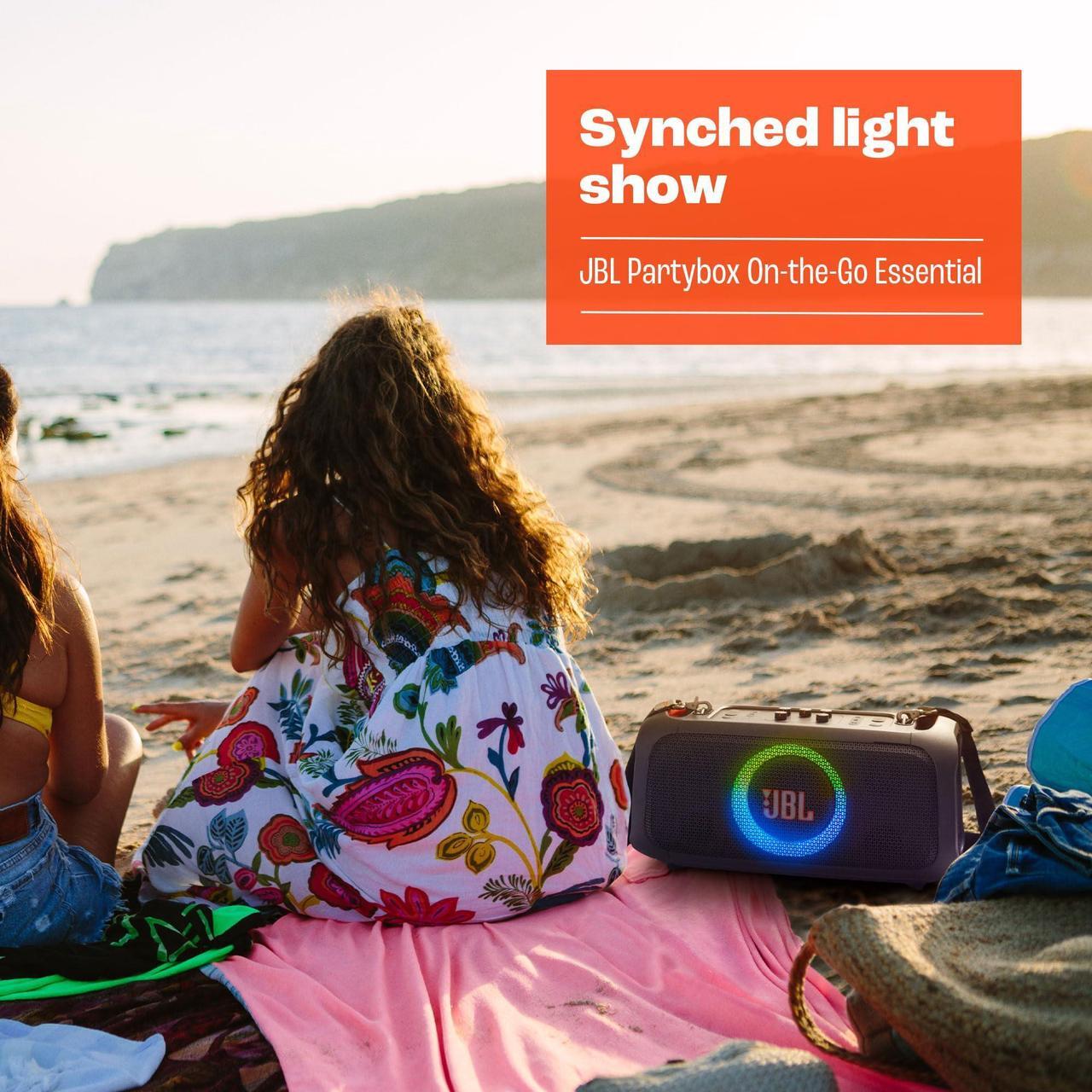 Alt view image 18 of 18 - JBL PartyBox On-The-Go Essential - Portable party speaker with built-in lights and wireless mic, Amazing Pro Sound, IPX4 splashproof protection, 6 hours of playtime, Convenient shoulder strap