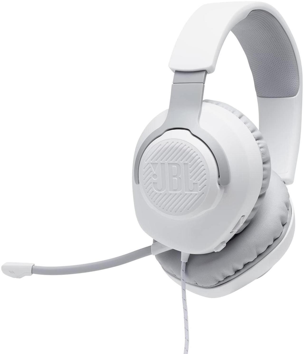 Alt view image 13 of 19 - JBL QUANTUM 100 Circumaural Gaming Headset, White