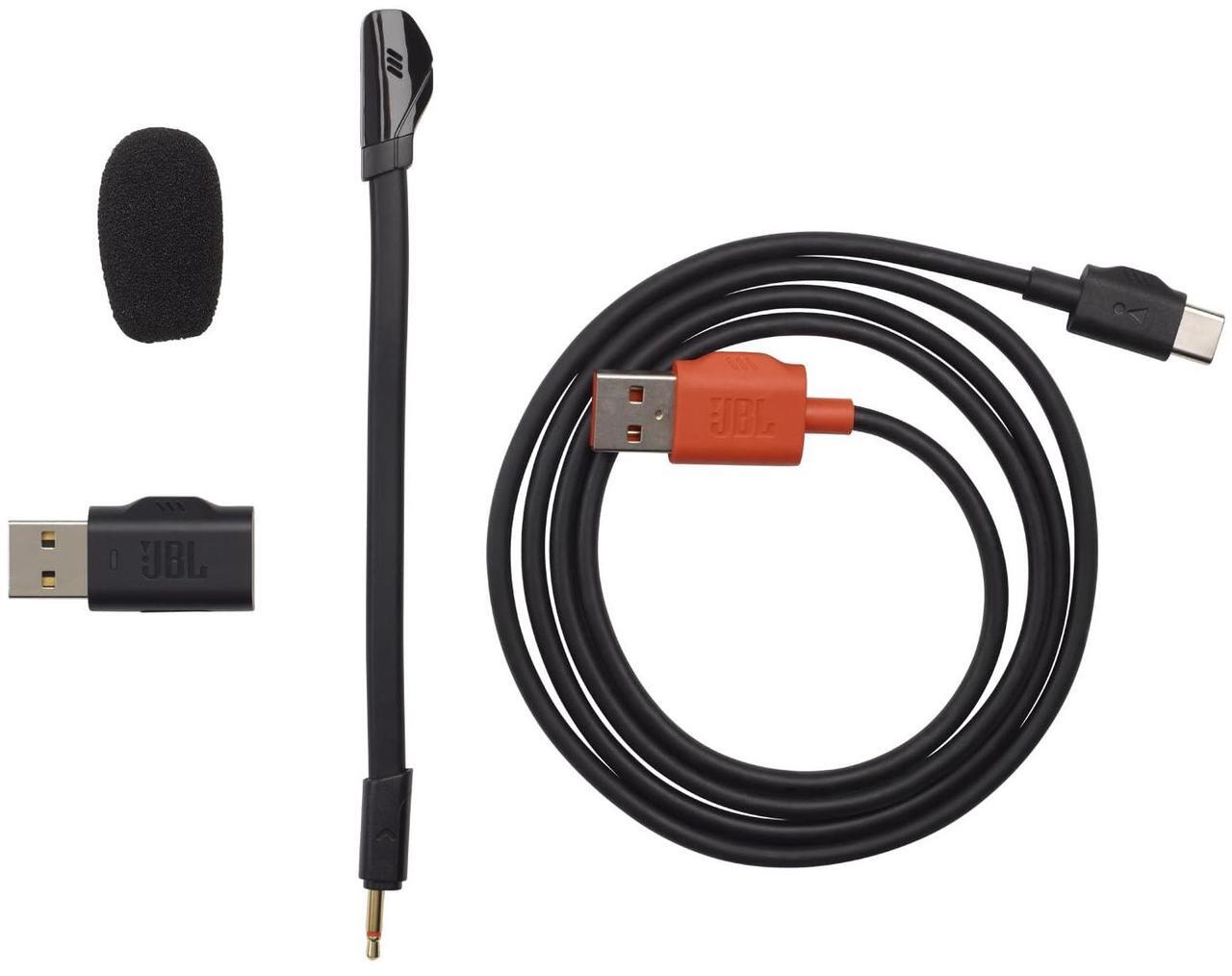 Alt view image 17 of 17 - Harman JBL Quantum 350 Wireless headset - Stereo - Wireless - 32 Ohm - 20 Hz - 20 Hz - On-ear, Over-the-head - Binaural - Ear-cup - 3.28 ft Cable - Omni-directional Microphone Model JBLQ350WLBLKAM