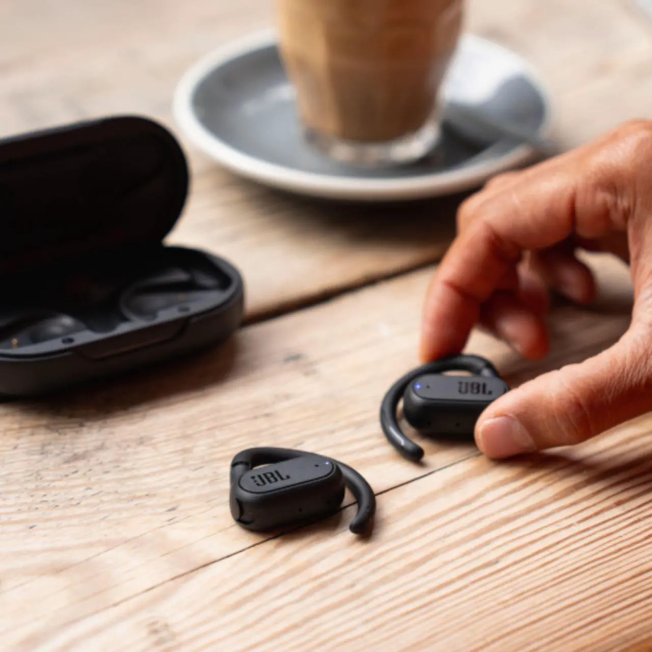 Alt view image 9 of 14 - JBL SNDGEARSNSBK Soundgear Sense True Wireless Earbuds - Black