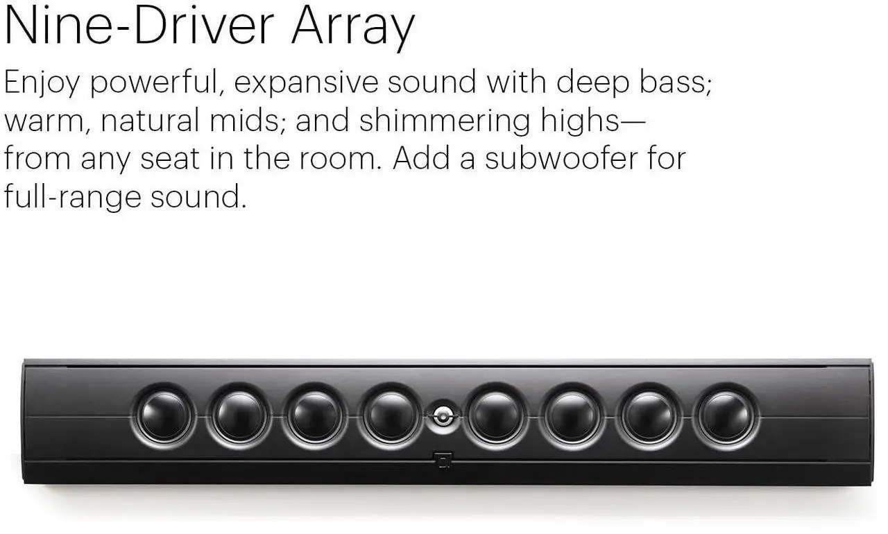 Alt view image 3 of 7 - Definitive Technology Mythos LCR-75 Ultra-Slim, high-Performance, adjustabe on-Wall LCR Home Theater Speaker for 75-Class TVs