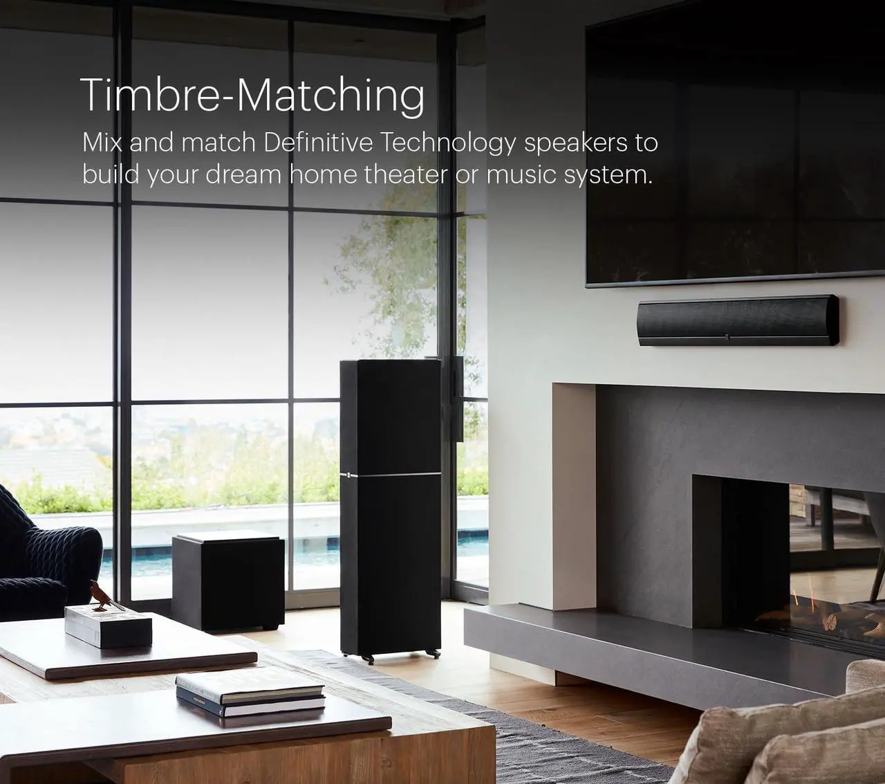 Alt view image 6 of 7 - Definitive Technology Mythos LCR-75 Ultra-Slim, high-Performance, adjustabe on-Wall LCR Home Theater Speaker for 75-Class TVs
