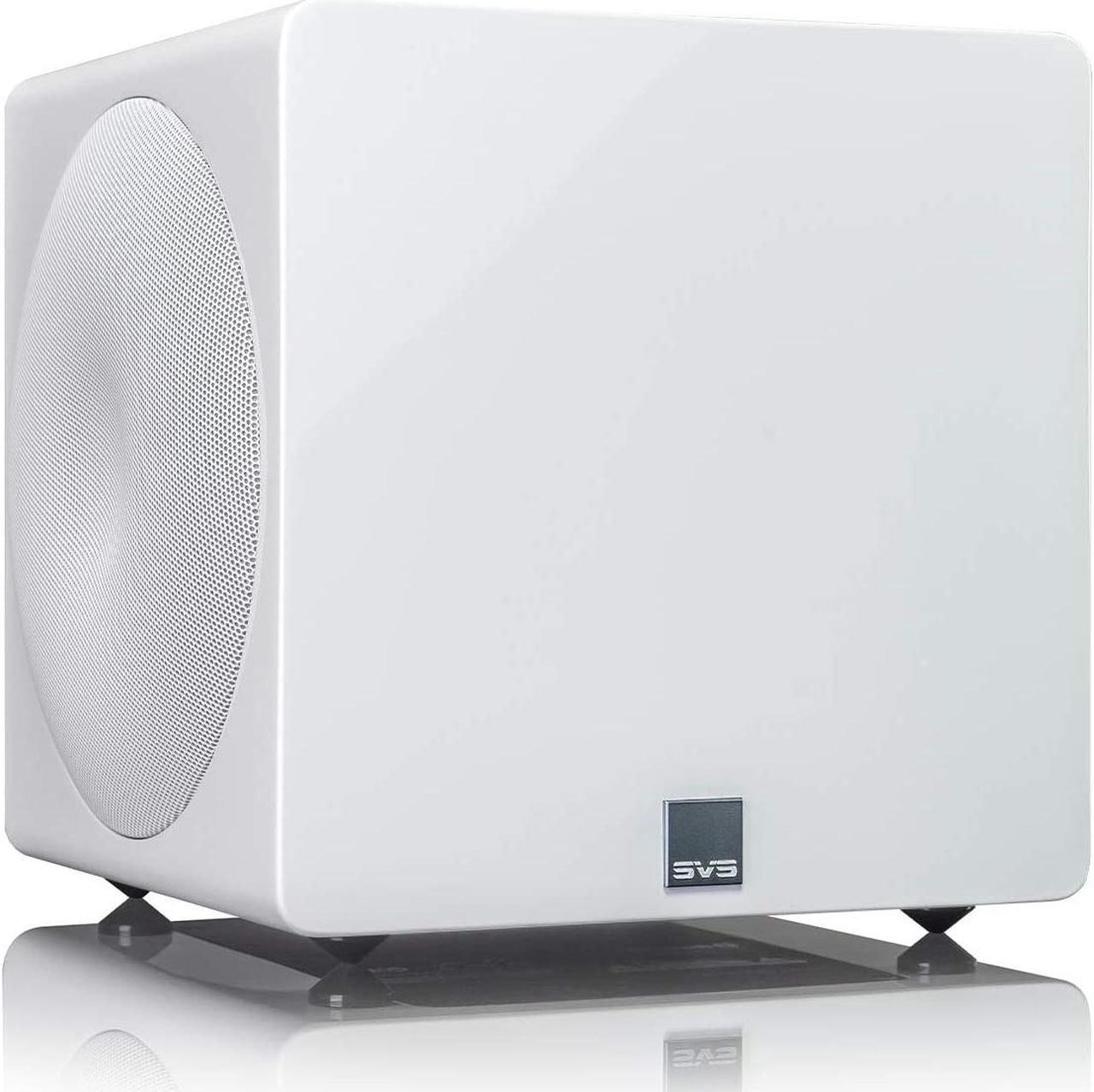 SVS 3000 Micro Subwoofer (Piano Gloss White) | Active Dual 8-in Drivers, 800 Watt RMS, Sealed Cabinet