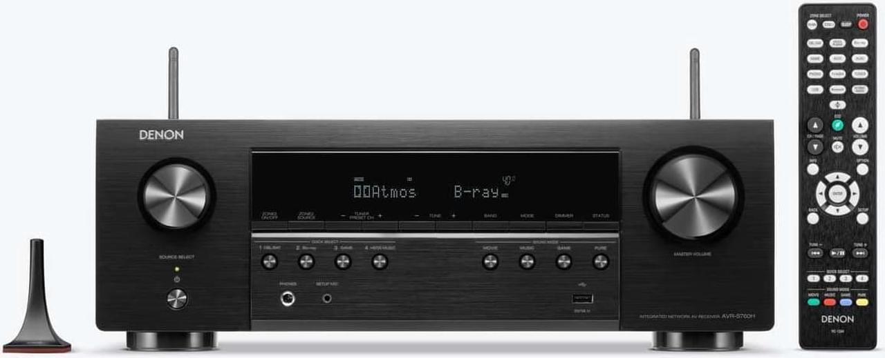 Main image of Denon AVR-S760H 7.2-Channel Home Theater AV Receiver 8K Video Ultra HD 4K/120 Wi-Fi, HEOS, Bluetooth, Apple AirPlay 2 - (Renewed)