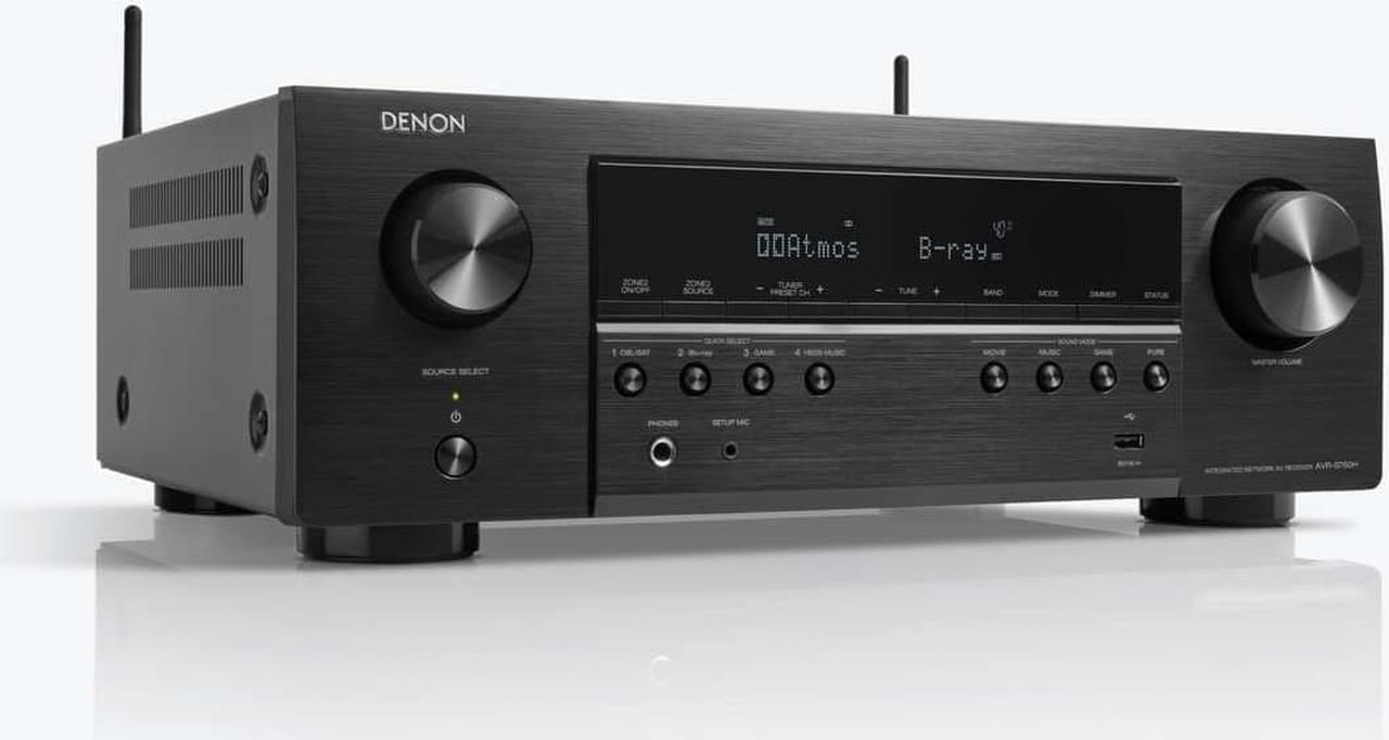 Alt view image 4 of 4 - Denon AVR-S760H 7.2-Channel Home Theater AV Receiver 8K Video Ultra HD 4K/120 Wi-Fi, HEOS, Bluetooth, Apple AirPlay 2 - (Renewed)