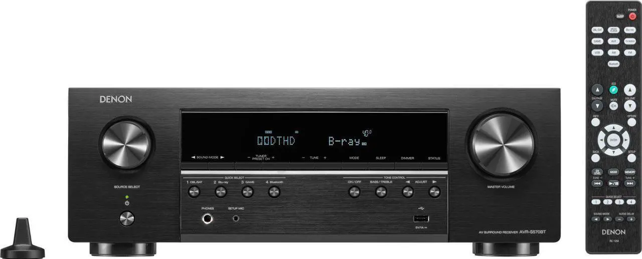 Main image of Denon AVR-S570BT 5.2 Channel AV Receiver - 8K HD Audio & Video Receiver, Enhanced Gaming Experience, Wireless Streaming via Built-in Bluetooth - Certified Refurbished by DENON