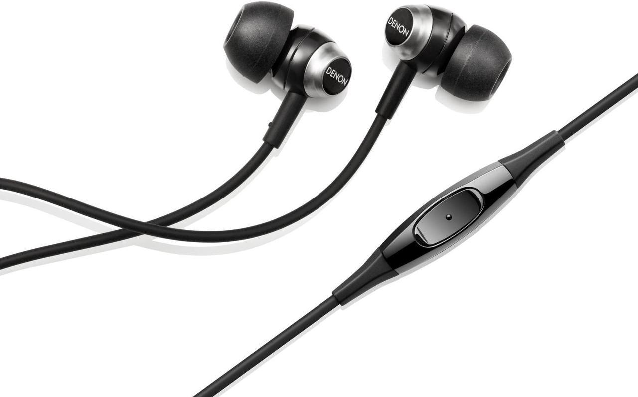 Denon AH-C50MABK In-Ear Headphones with Smartphone Remote, Black