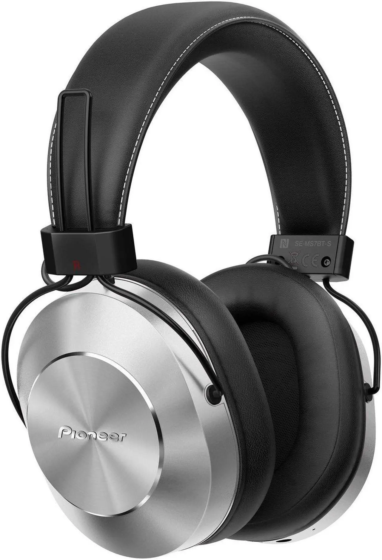 Main image of Pioneer Bluetooth 3.0 and Hi-Res Audio Over Ear Wireless/Wired Stereo Headphone with Built-In Mic, 12 Hours Battery, Pair 8 Devices, 40mm Drivers, 1.2m Cable, 9 Hz to 22 kHz, Silver (SE-MS7BT-S)
