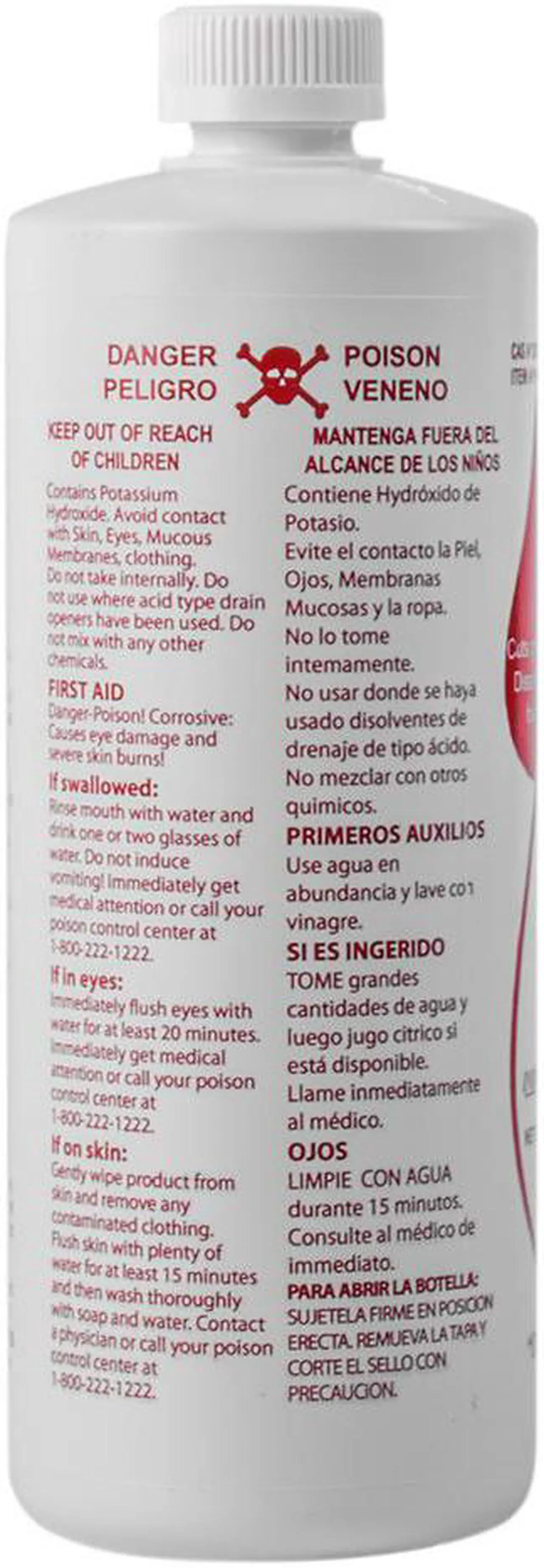 Alt view image 2 of 2 - Pequa Industries P-10232, 32 OZ Quart Pequa Non-Acid, Fast Acting Non-Polluting Heavy Duty Drain Opener