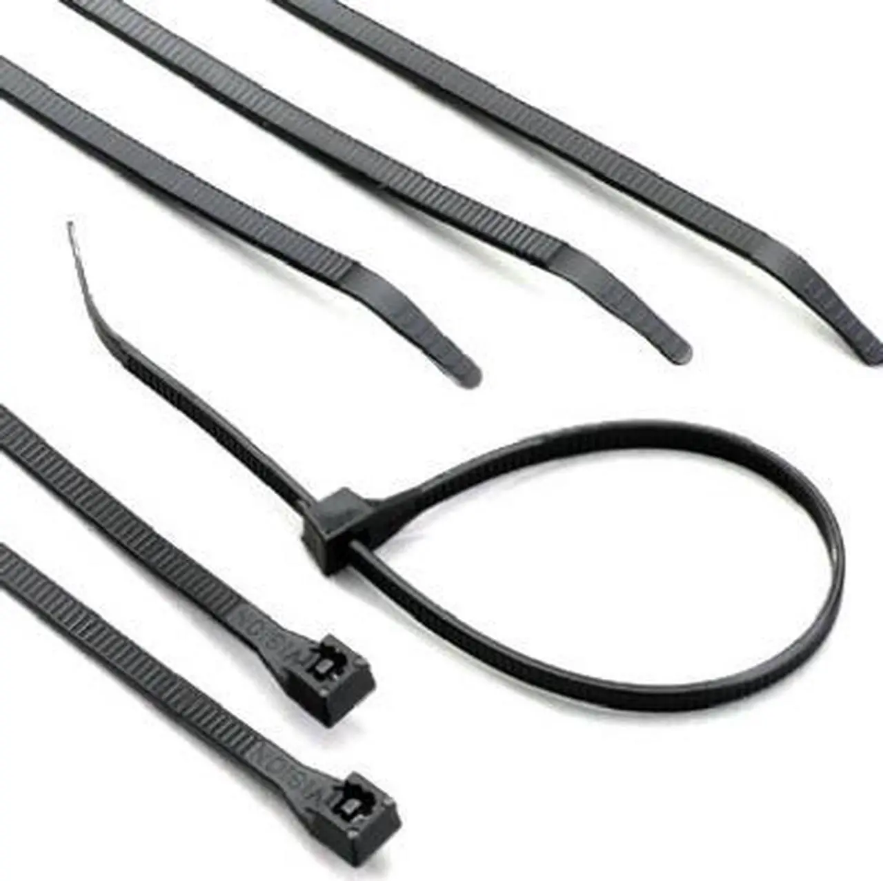 Main image of KC Professional, 97089, 100 Pack, 11" Black Cable Tie, Nylon, 50 LB Tensile Strength