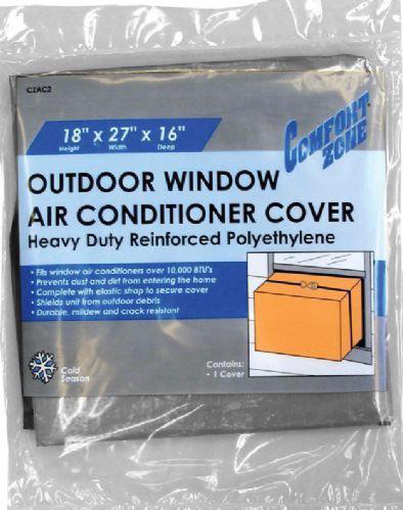 Main image of Comfort Zone, CZAC2, 18" x 27" x 16" x 6 Mil, Small, Outside Outdoor Window Air Conditioner Cover
