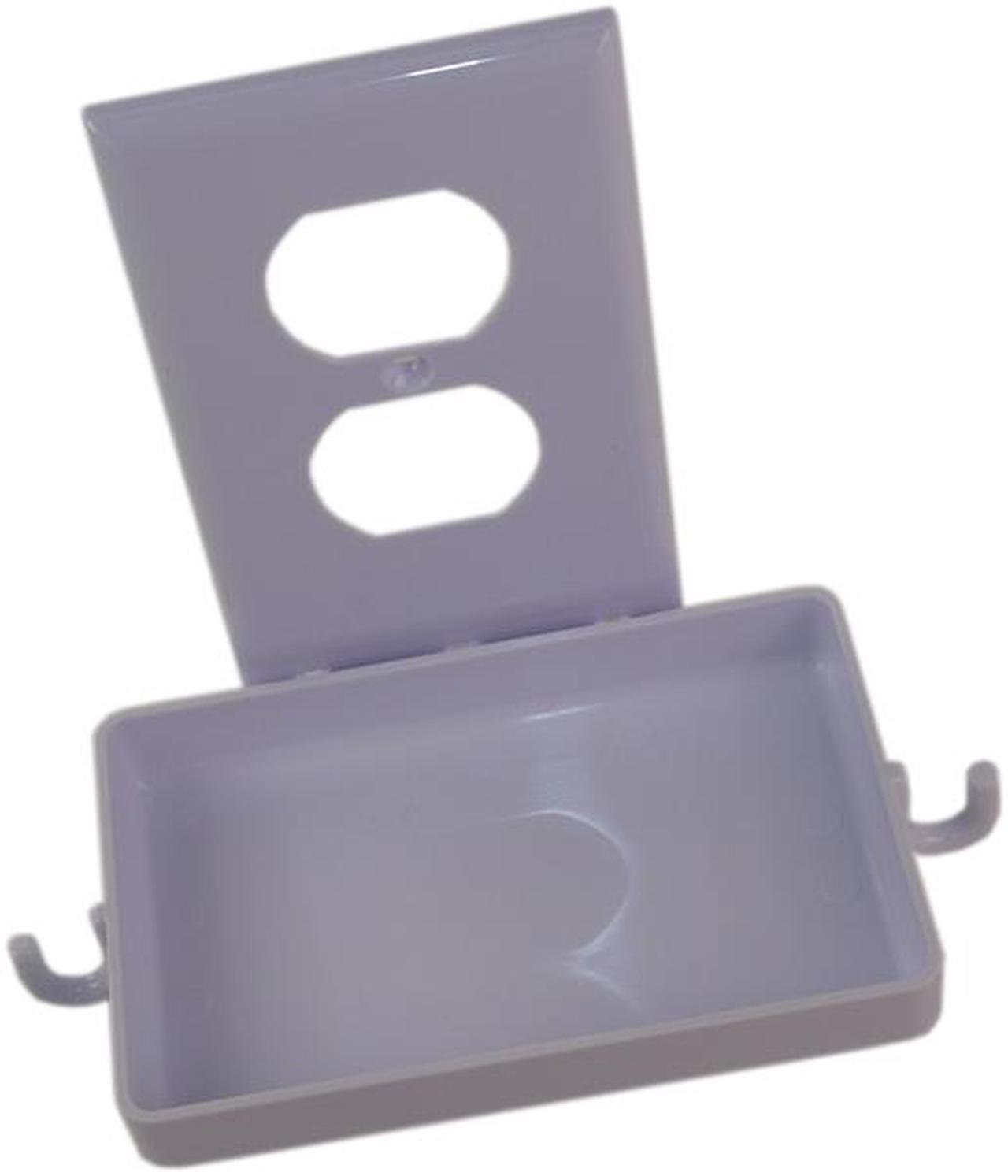 Main image of Helping Hand FQ85306 White Outlet Shelf Outlet Cover With Storage Shelf