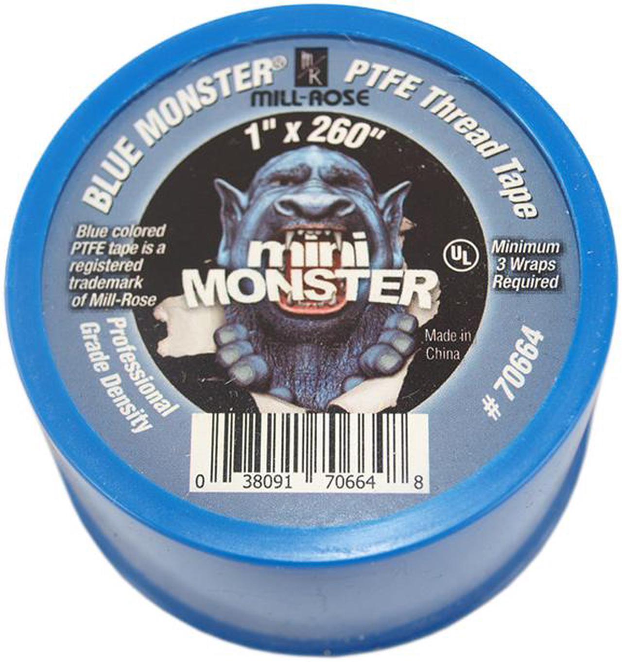 Main image of MILL-ROSE, 70664, 1" x 260" Blue Monster PTFE Thread Seal Tape, Plumbers Teflon Tape