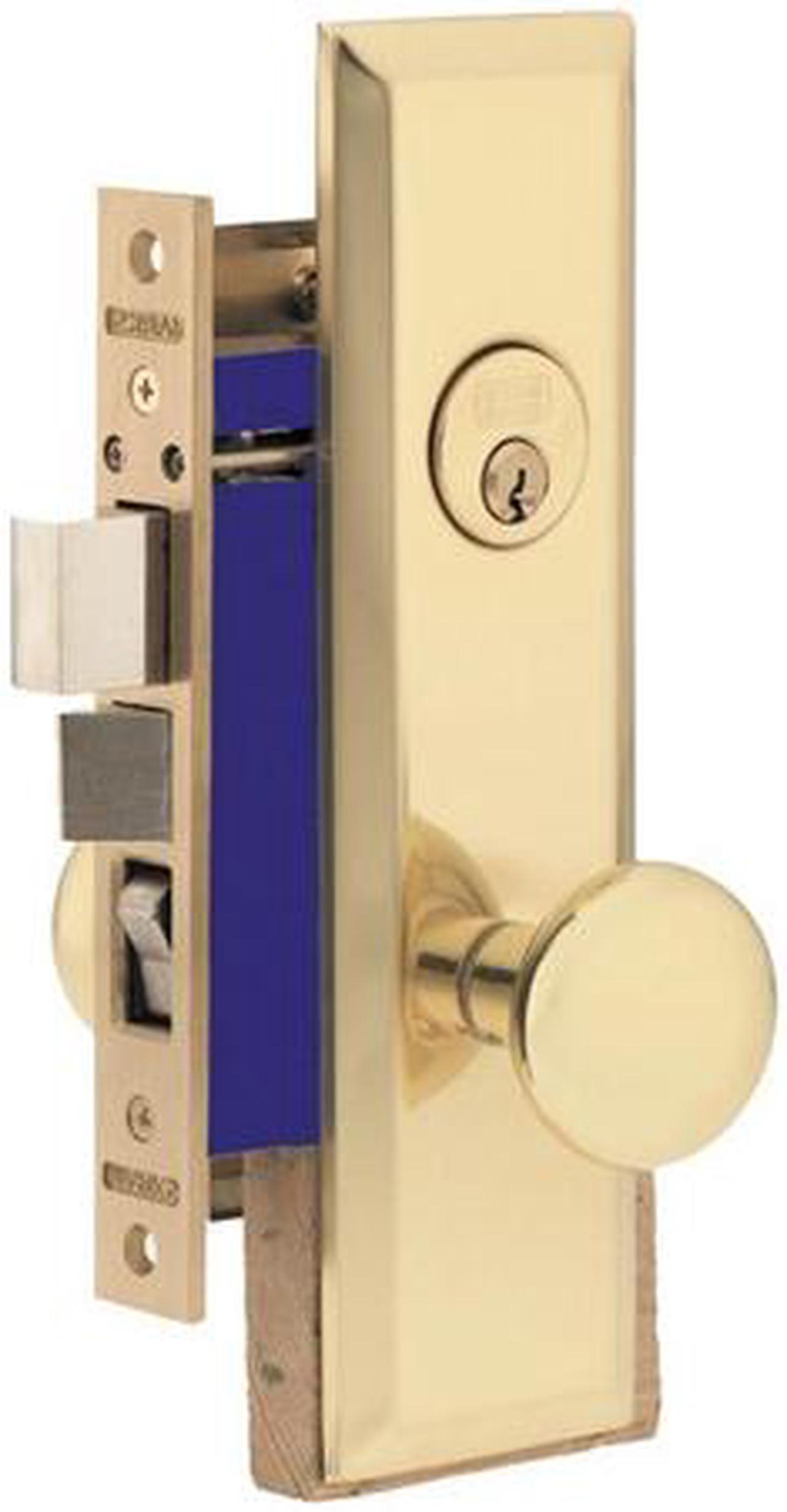 Main image of Marks Metro 114A/3 Brass Right Hand Mortise Entry, Thru Bolted, Lockset, Lock Set