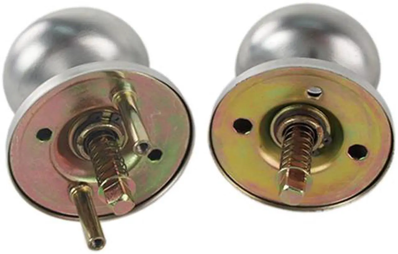 Alt view image 2 of 4 - Marks USA Replacement For Marks 22AC Ornamental Iron Gate Door Mortise Locksets Int/Ext Solid Brass Satin Chrome Finish Knob/Rose Kit Thru Bolted K22/26D