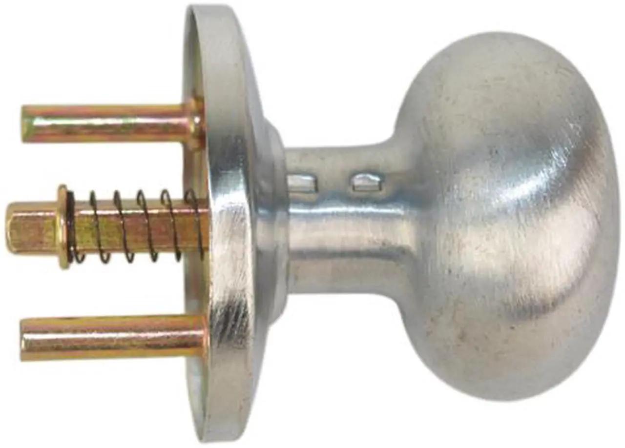 Alt view image 3 of 4 - Marks USA Replacement For Marks 22AC Ornamental Iron Gate Door Mortise Locksets Int/Ext Solid Brass Satin Chrome Finish Knob/Rose Kit Thru Bolted K22/26D