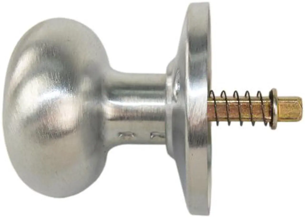 Alt view image 4 of 4 - Marks USA Replacement For Marks 22AC Ornamental Iron Gate Door Mortise Locksets Int/Ext Solid Brass Satin Chrome Finish Knob/Rose Kit Thru Bolted K22/26D