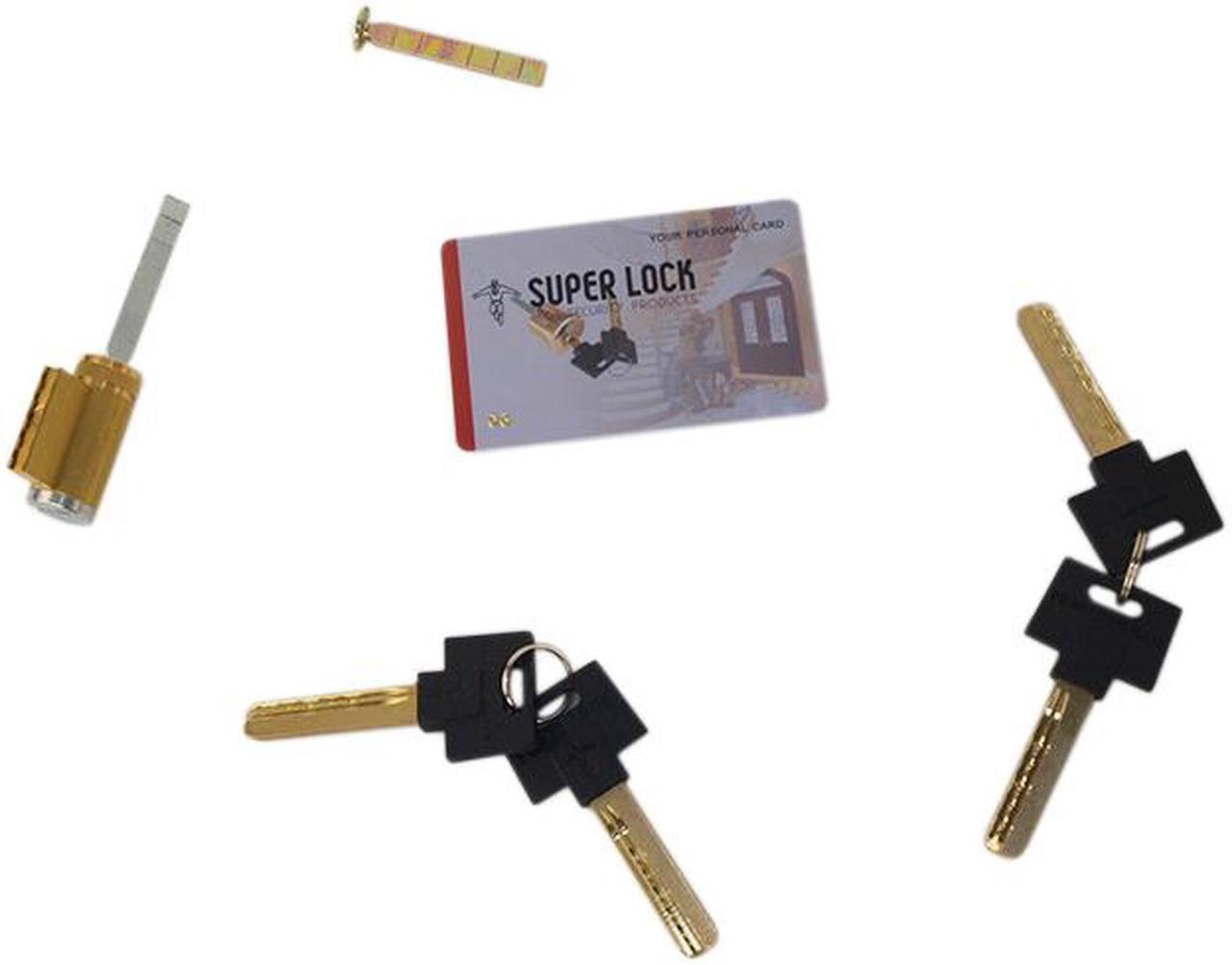 Alt view image 4 of 4 - Super Lock (Like Mul-t-lock KIKSH, KIKARM, KIDSH), KIK Key In Knob & Deadbolt Cylinder Plug Schlage & Arrow Type, Satin Chrome US26D, For Knob & Lever Replacement, HIGH SECURITY, 006 KEYWAY
